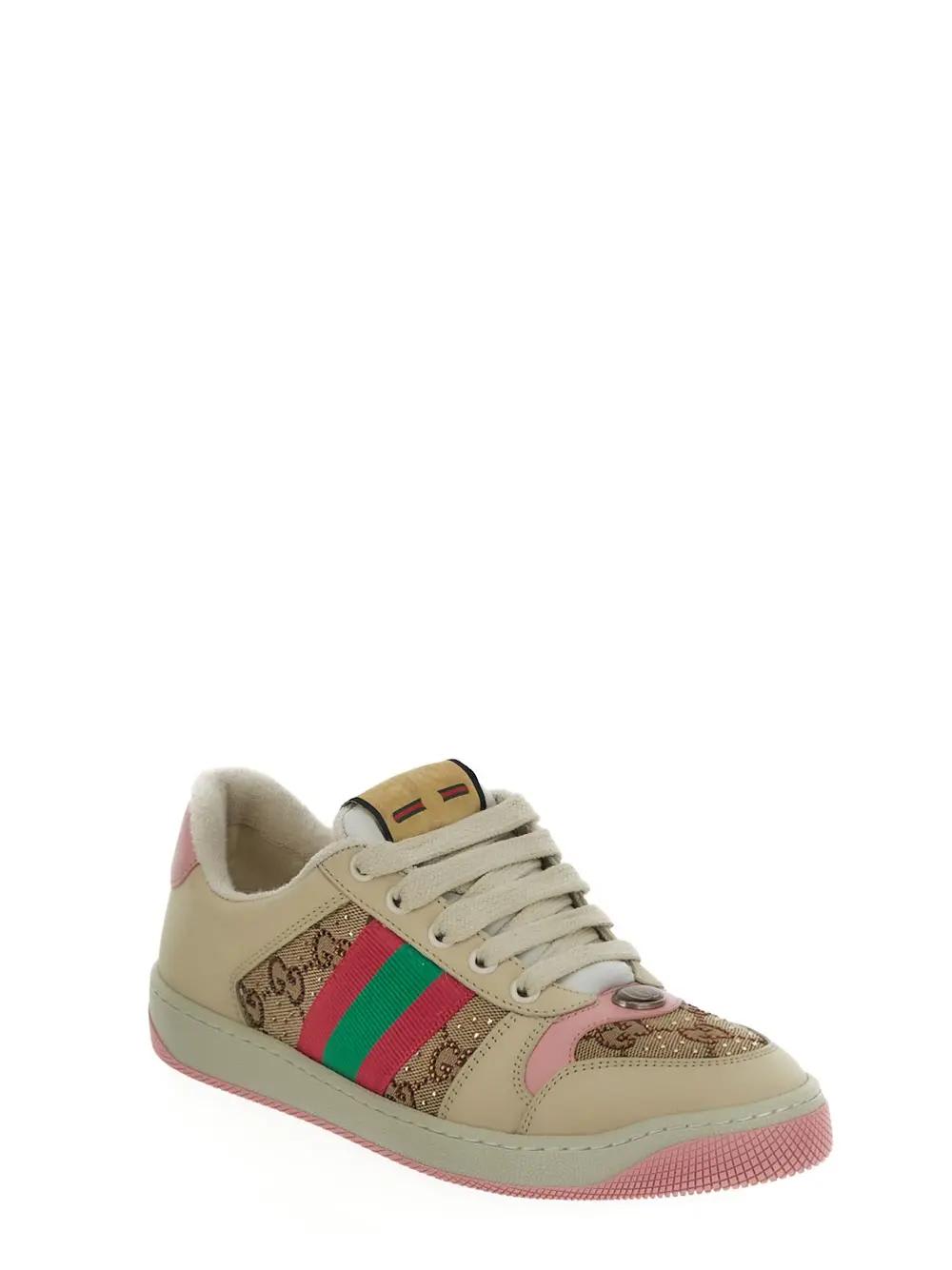 Shop Gucci Gg Canvas Sneakers In Pink