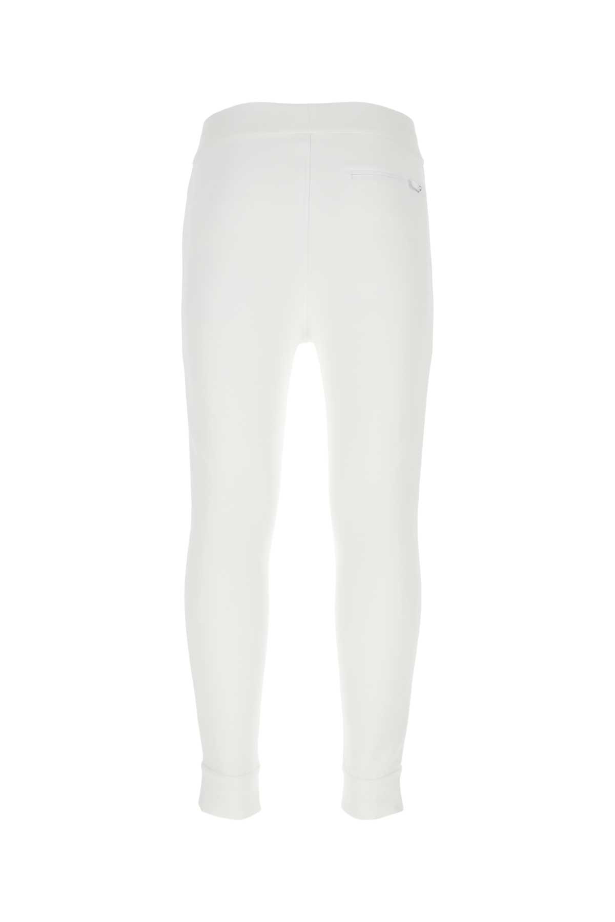 Shop Prada White Neoprene Pant In Bianco