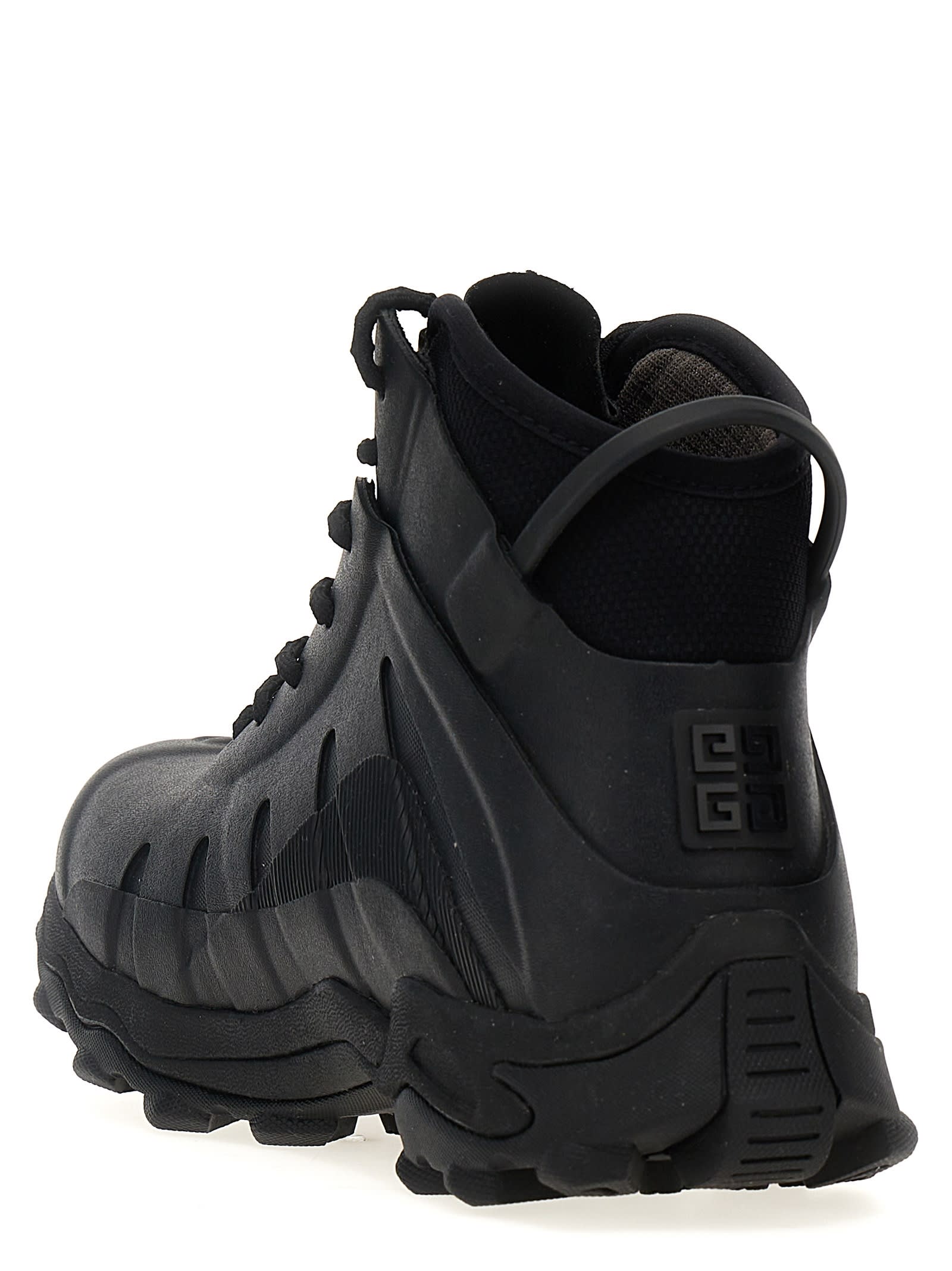 Shop Givenchy Rubber Ankle Boots In Nero