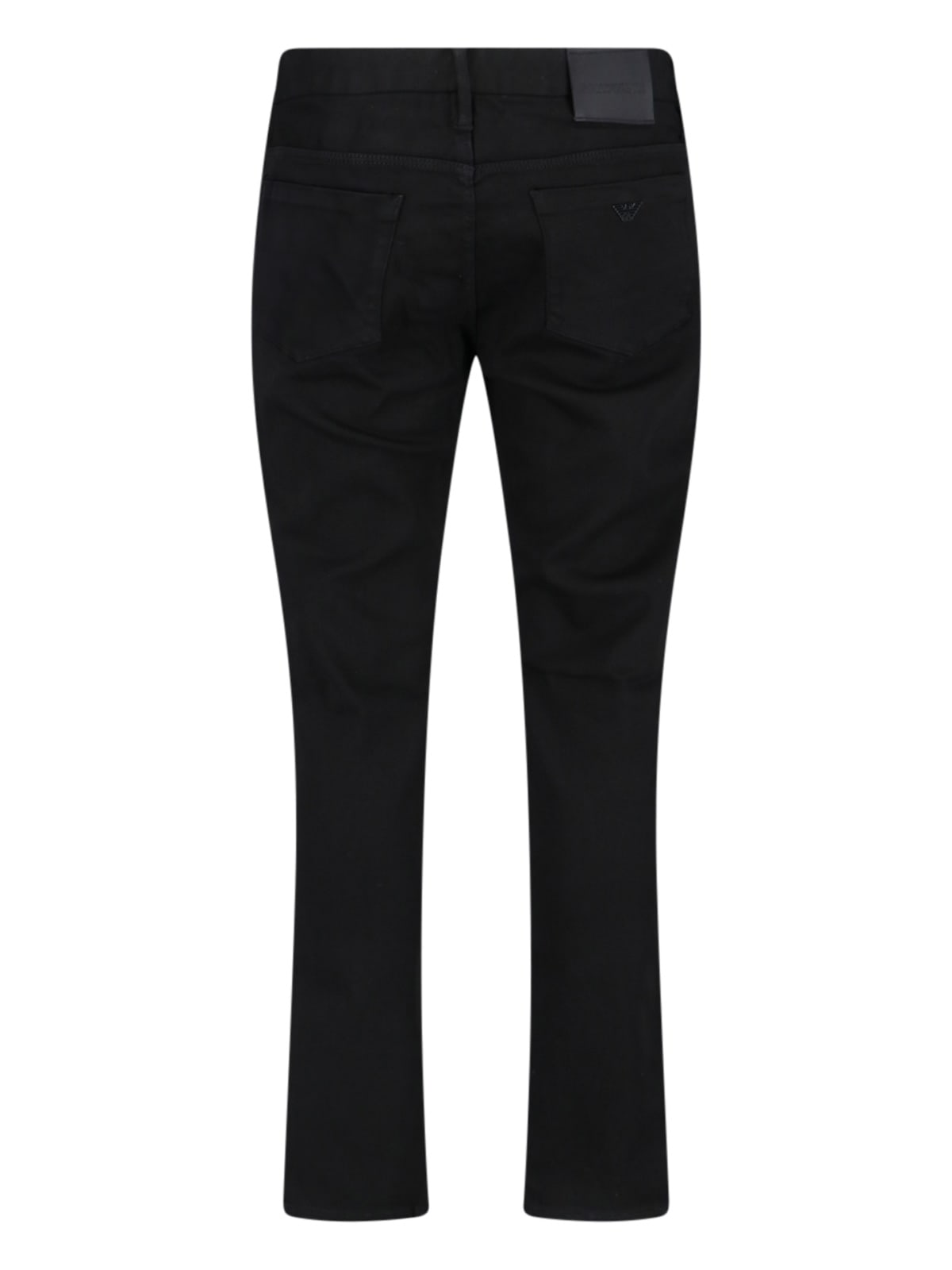 Shop Emporio Armani Slim Jeans In Black