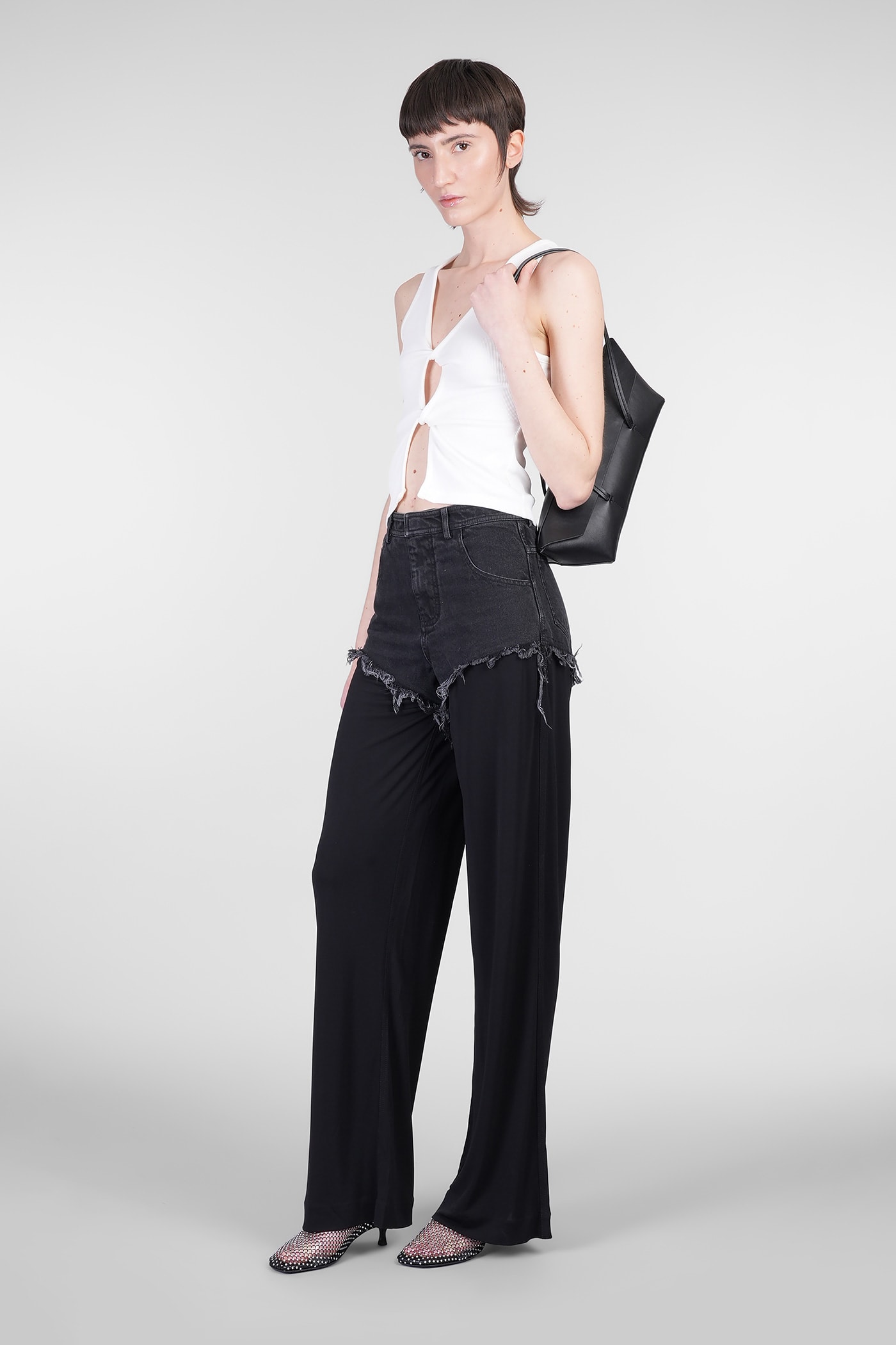 Christopher Esber Tank Top In White Polyester In Multi