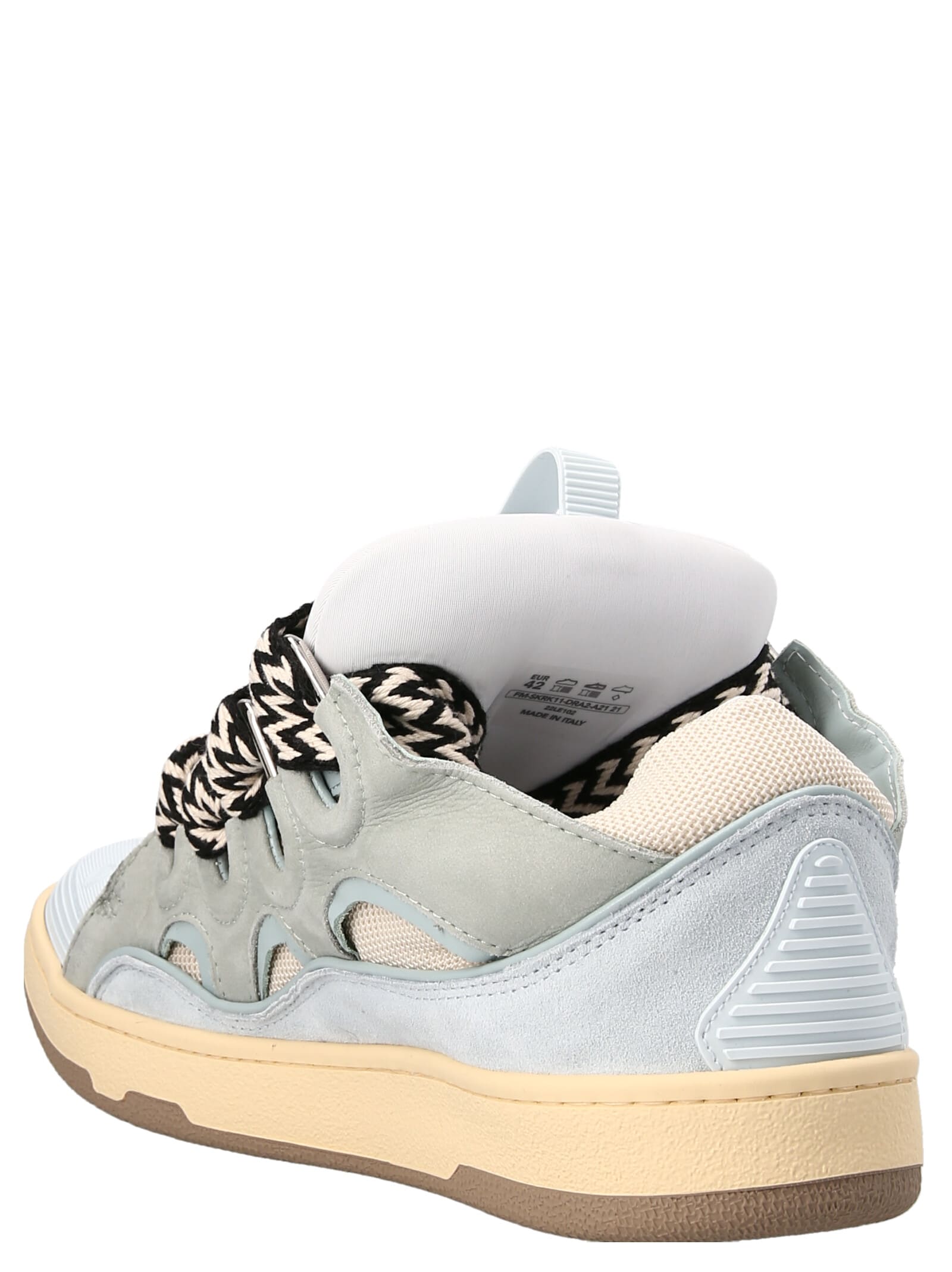 Shop Lanvin Curb Sneakers In Light Blue