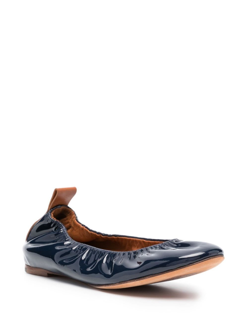 Shop Lanvin Ballerina In Navy Blue