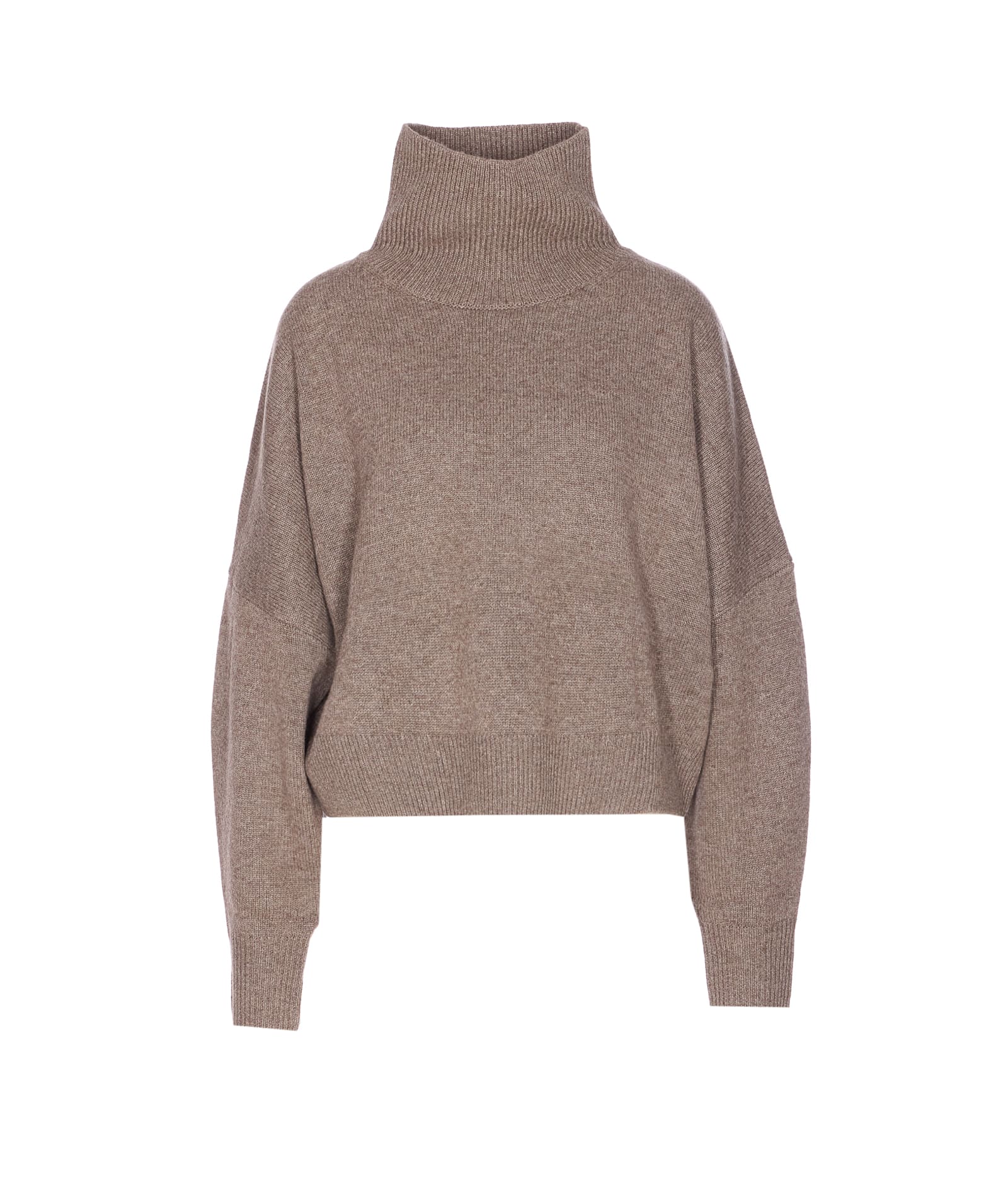 Loulou Studio Loulou Loulou De Saison Luke Wool-cashmere Stand Collar Sweater In Gray