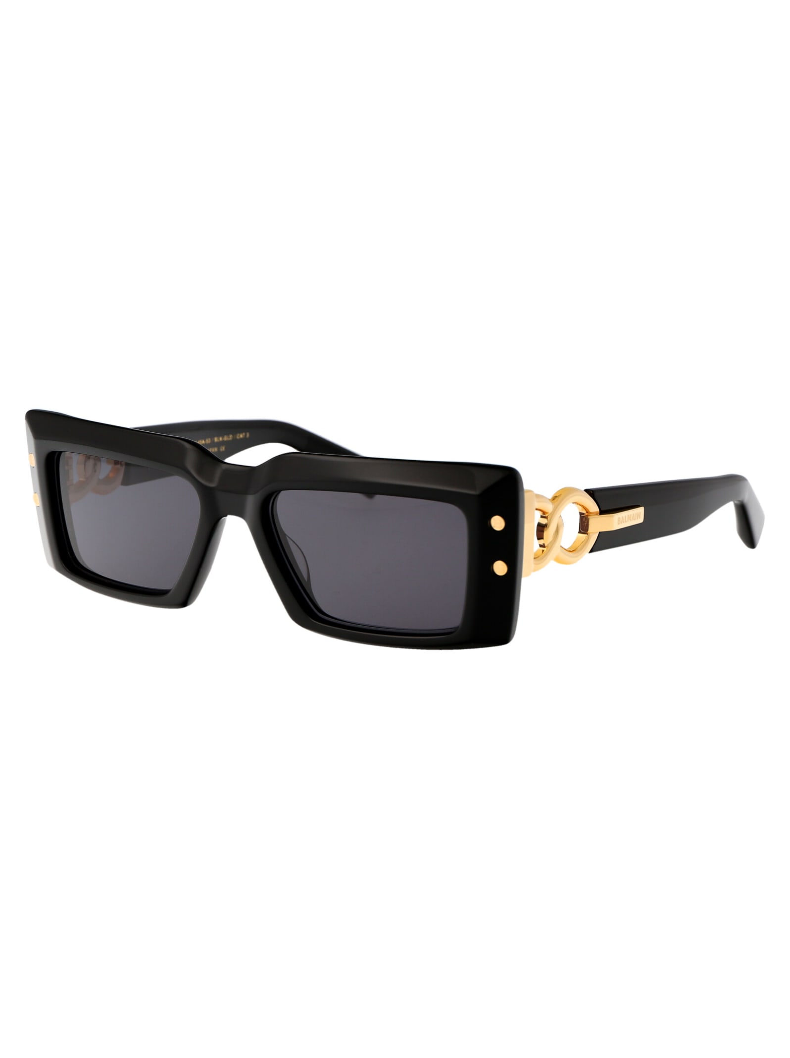 Shop Balmain Imperial Sunglasses In 145a Blk - Gld