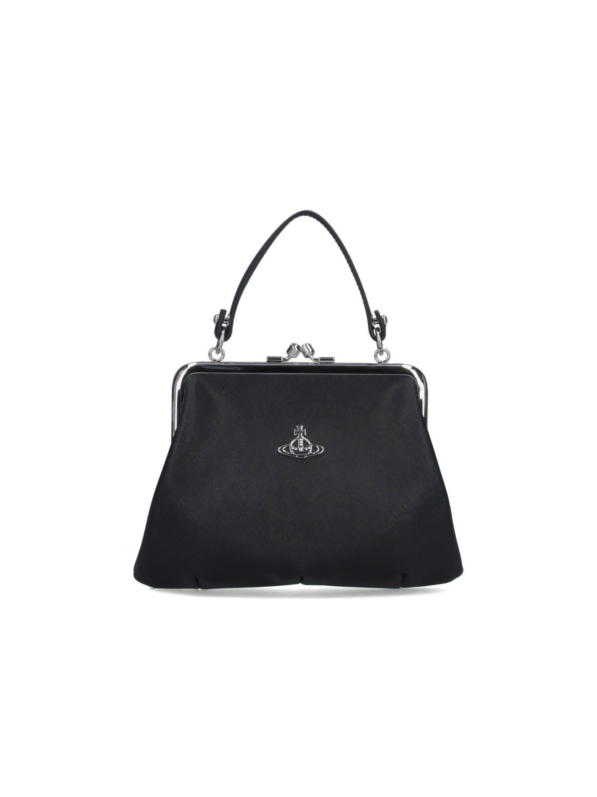 Vivienne Westwood Logo Plaque Chained Tote Bag In Black
