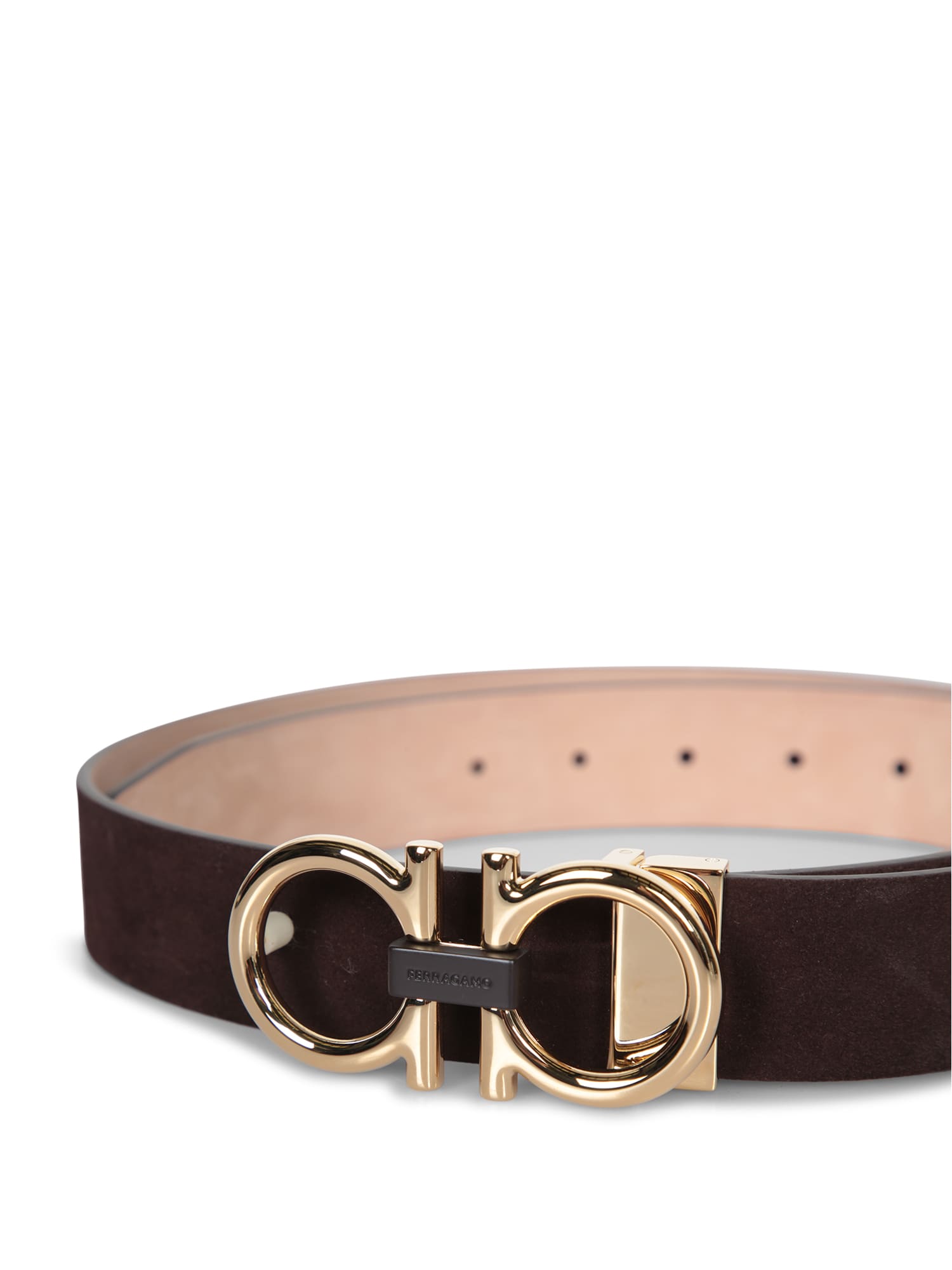 Ferragamo Dark Brown Belt In Brown