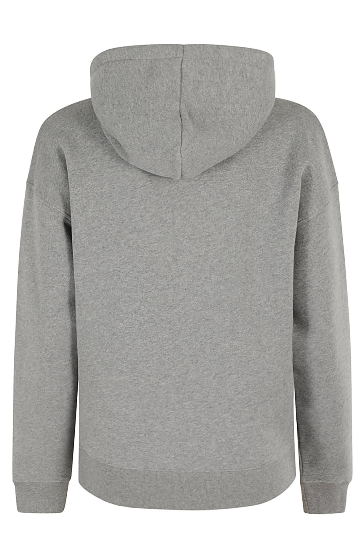 Shop Maison Kitsuné Bold Fox Head Patch Comfort Hoodie In Medium Grey Melange