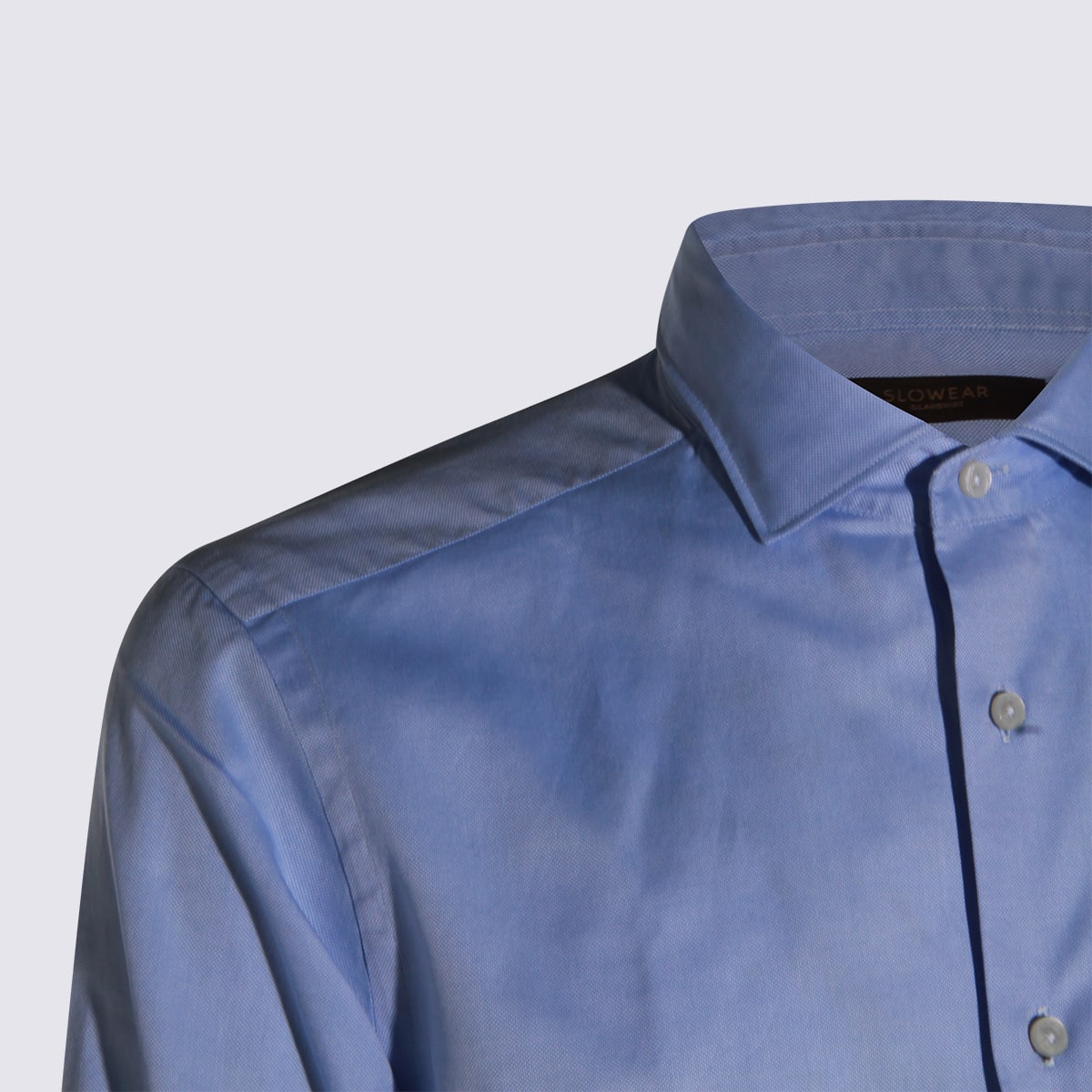 Glanshirt Long-sleeve Cotton Shirt In Blue