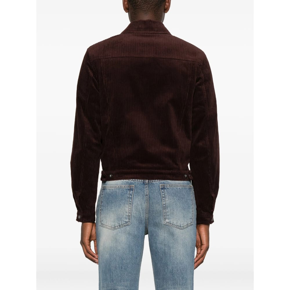 Tonywack Burgundy Corduroy Trucker Jacket In Brown