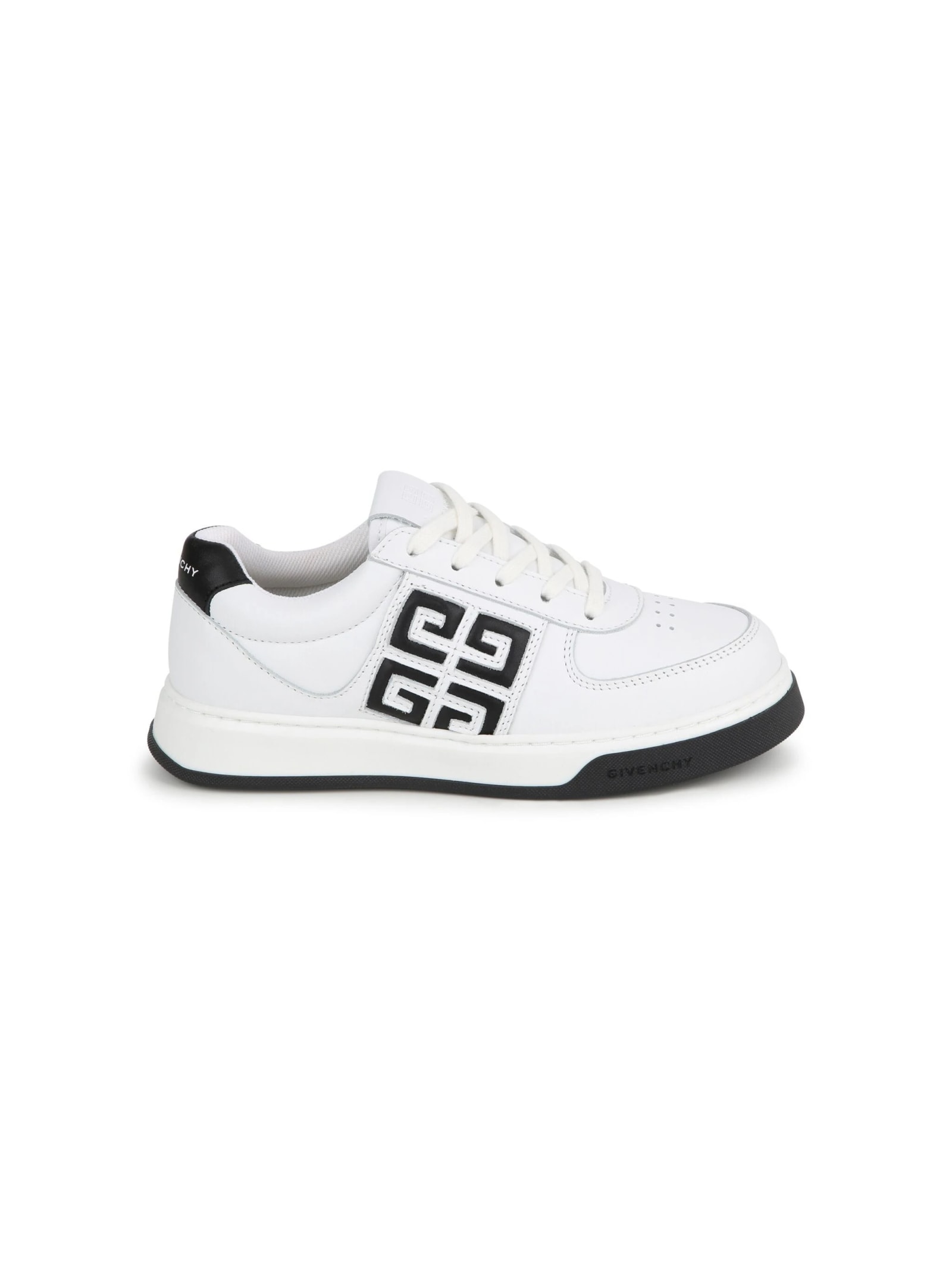 Shop Givenchy G4 Sneakers In White And Black Leather