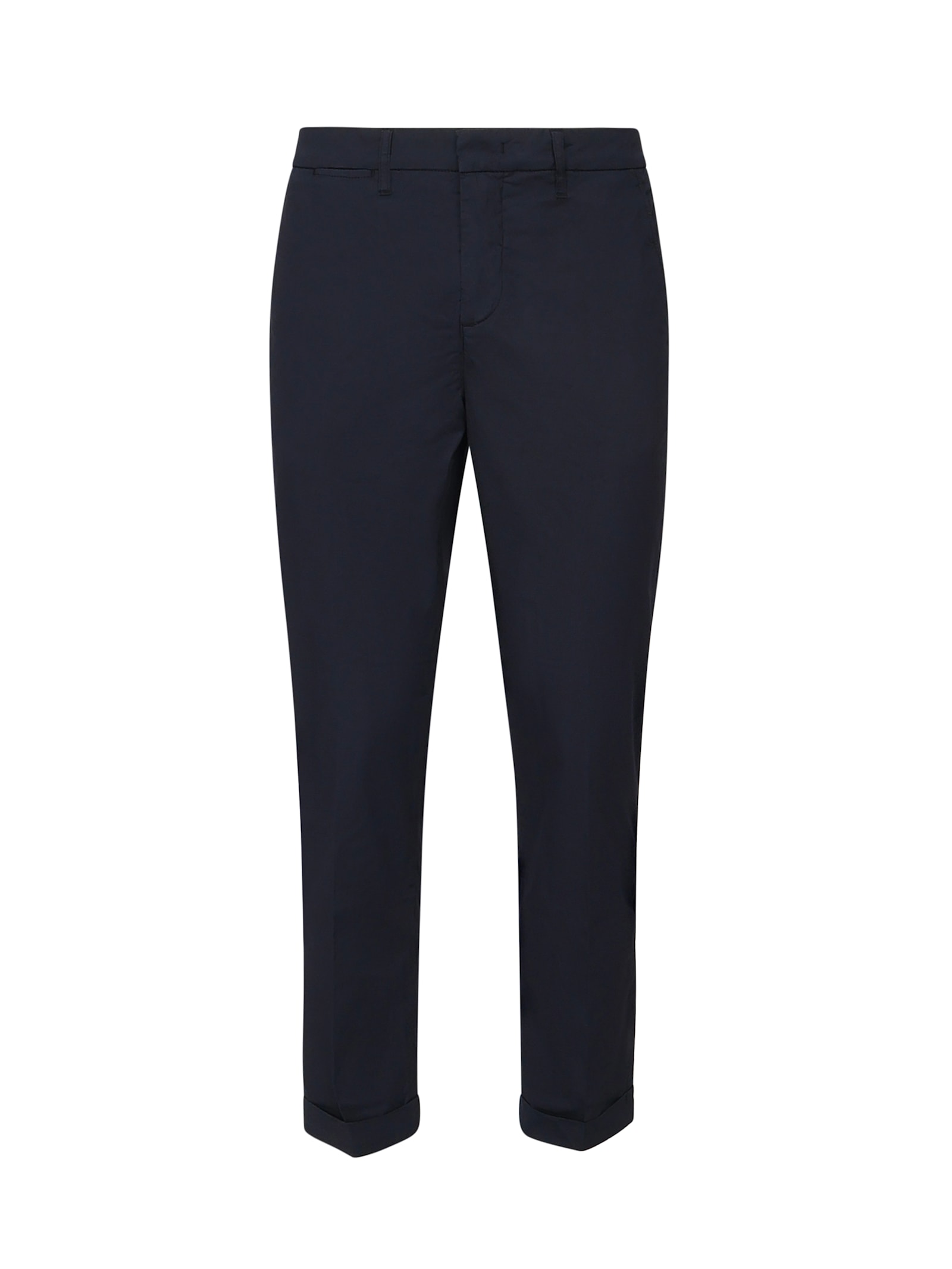 Pantalone Capri In Popeline Stretch Slim Fit Fondo 17,5 Trousers