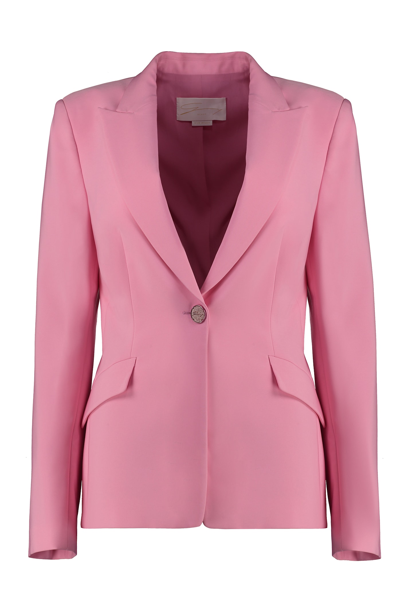 Shop Genny Single-breasted One Button Jacket In Pink