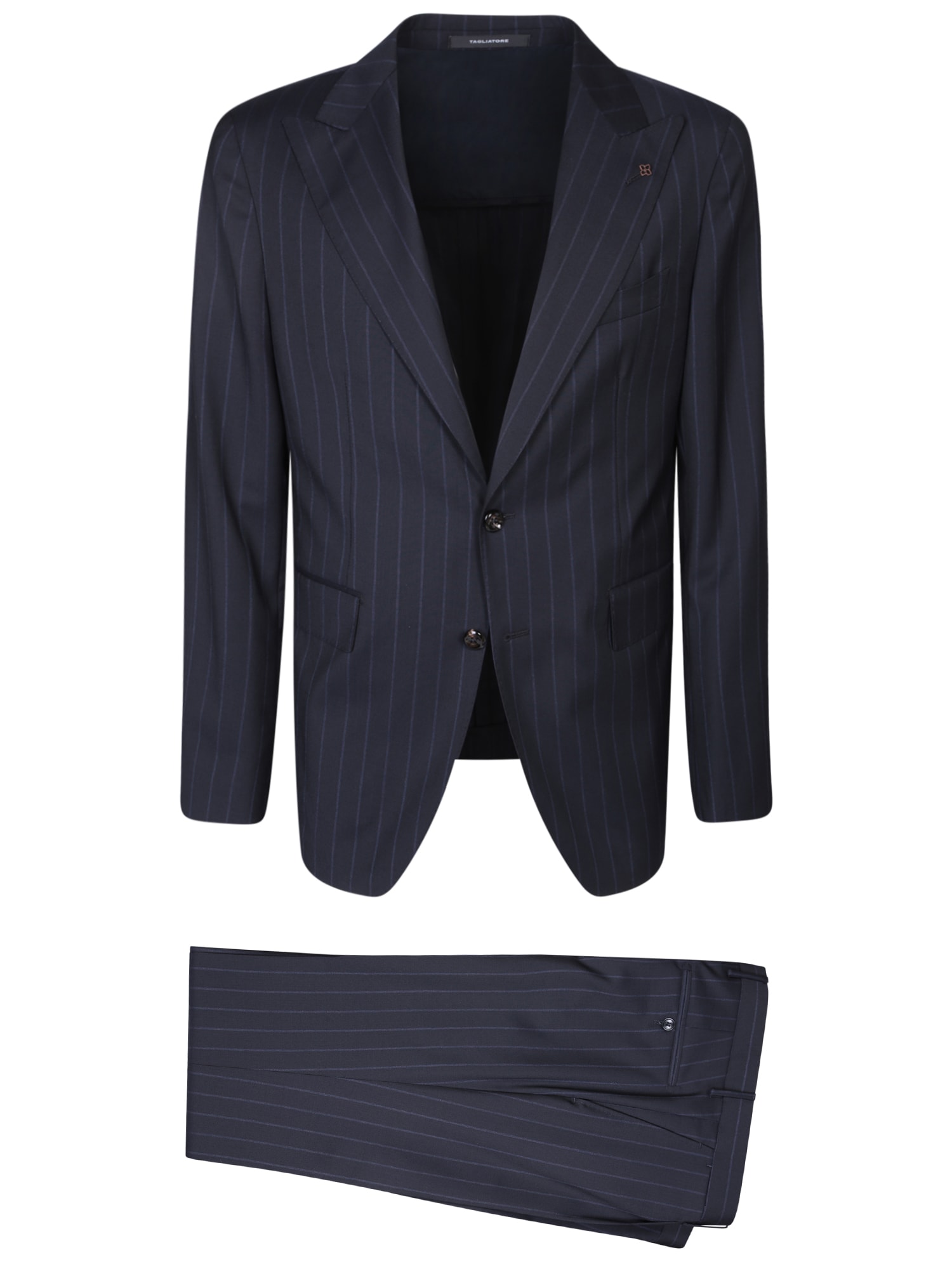 Shop Tagliatore Vesuvio Blue Suit