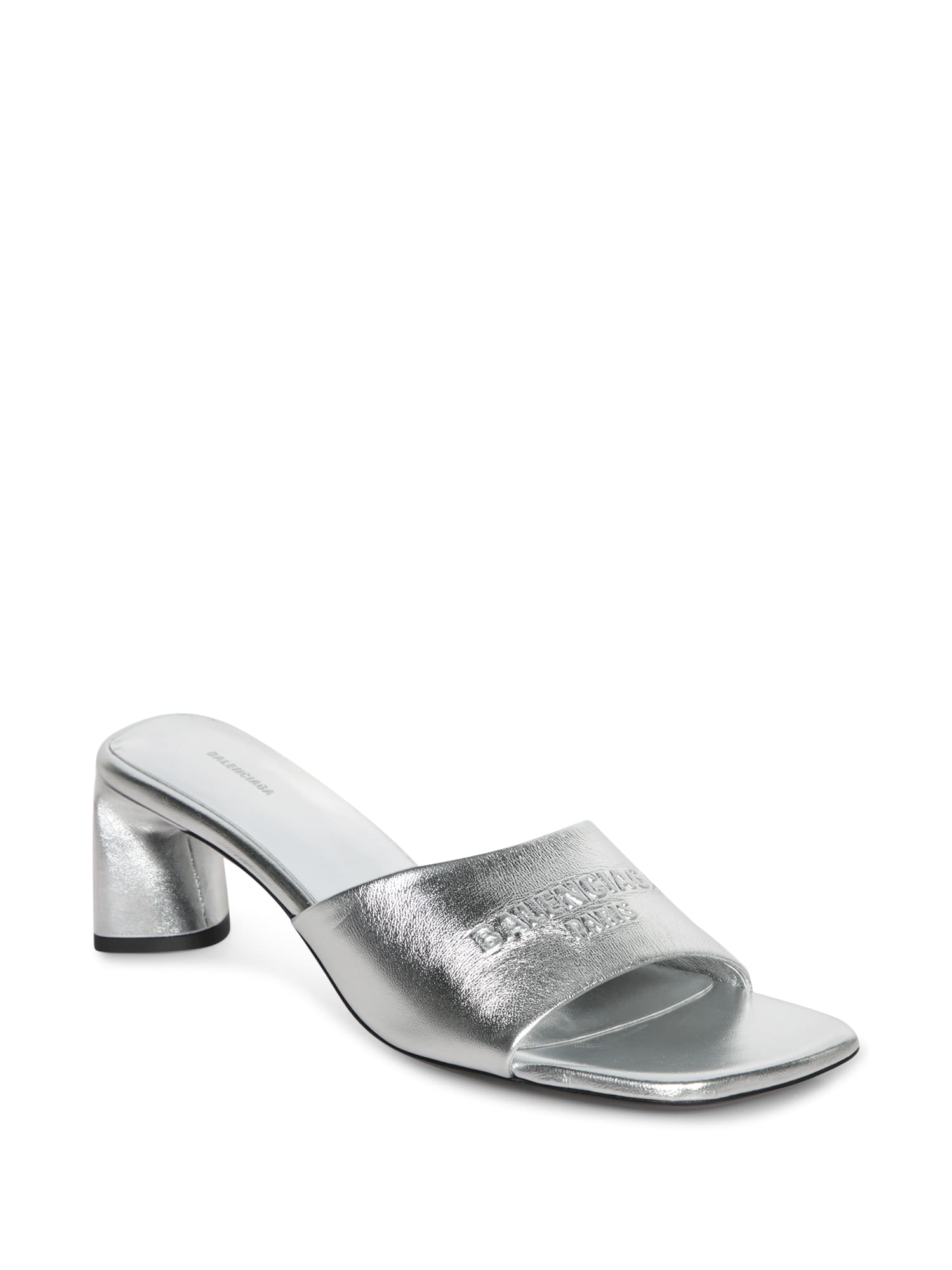 Shop Balenciaga Dutyfree M060 Silver Sandals In Metallic