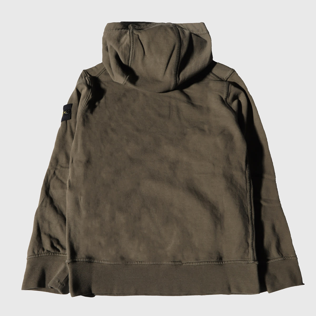 Stone Island Dark Green Cotton Sweatshirt In Military Green