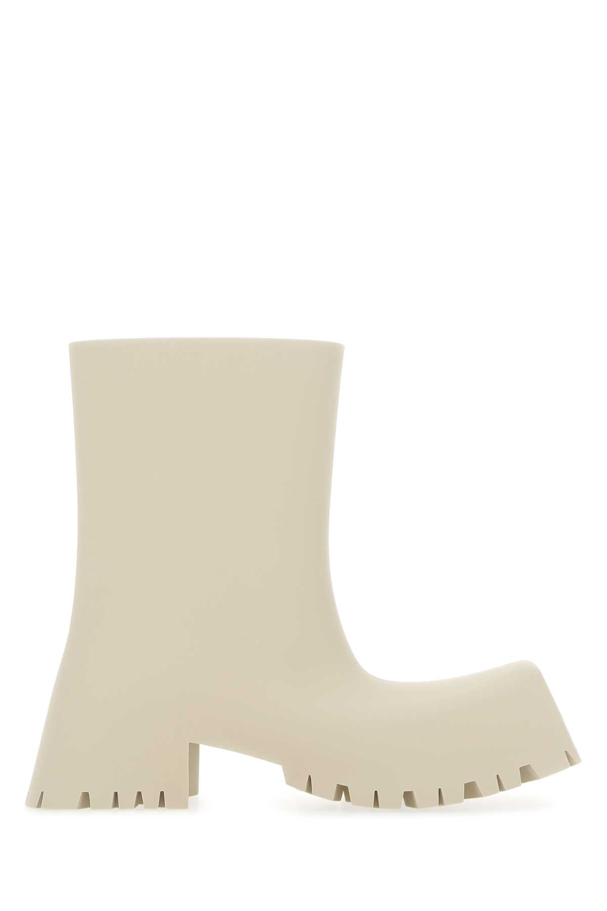 Shop Balenciaga Ivory Rubber Trooper Boots In 2000