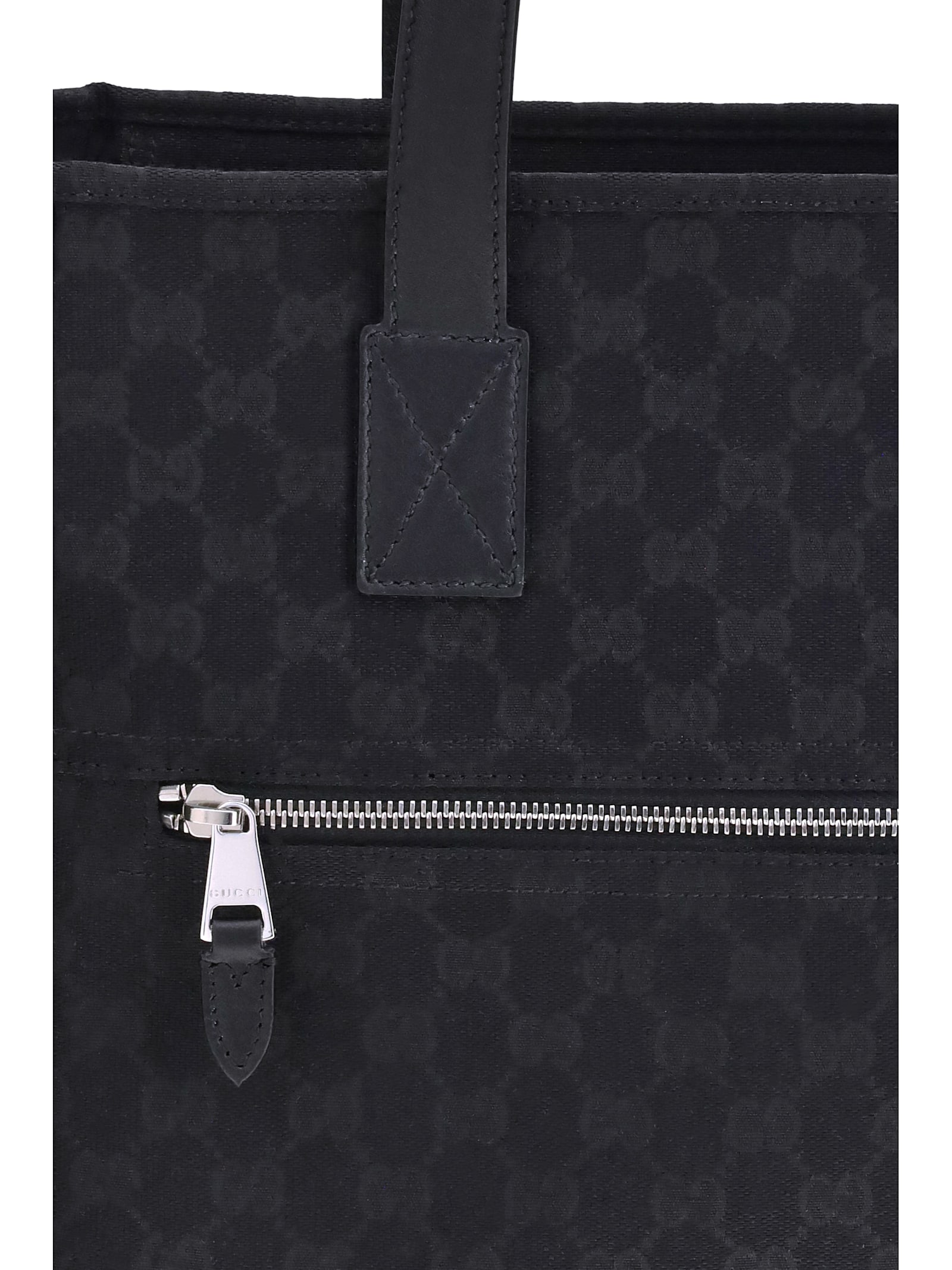 Gucci Gg Fabric Tote Bag In Black