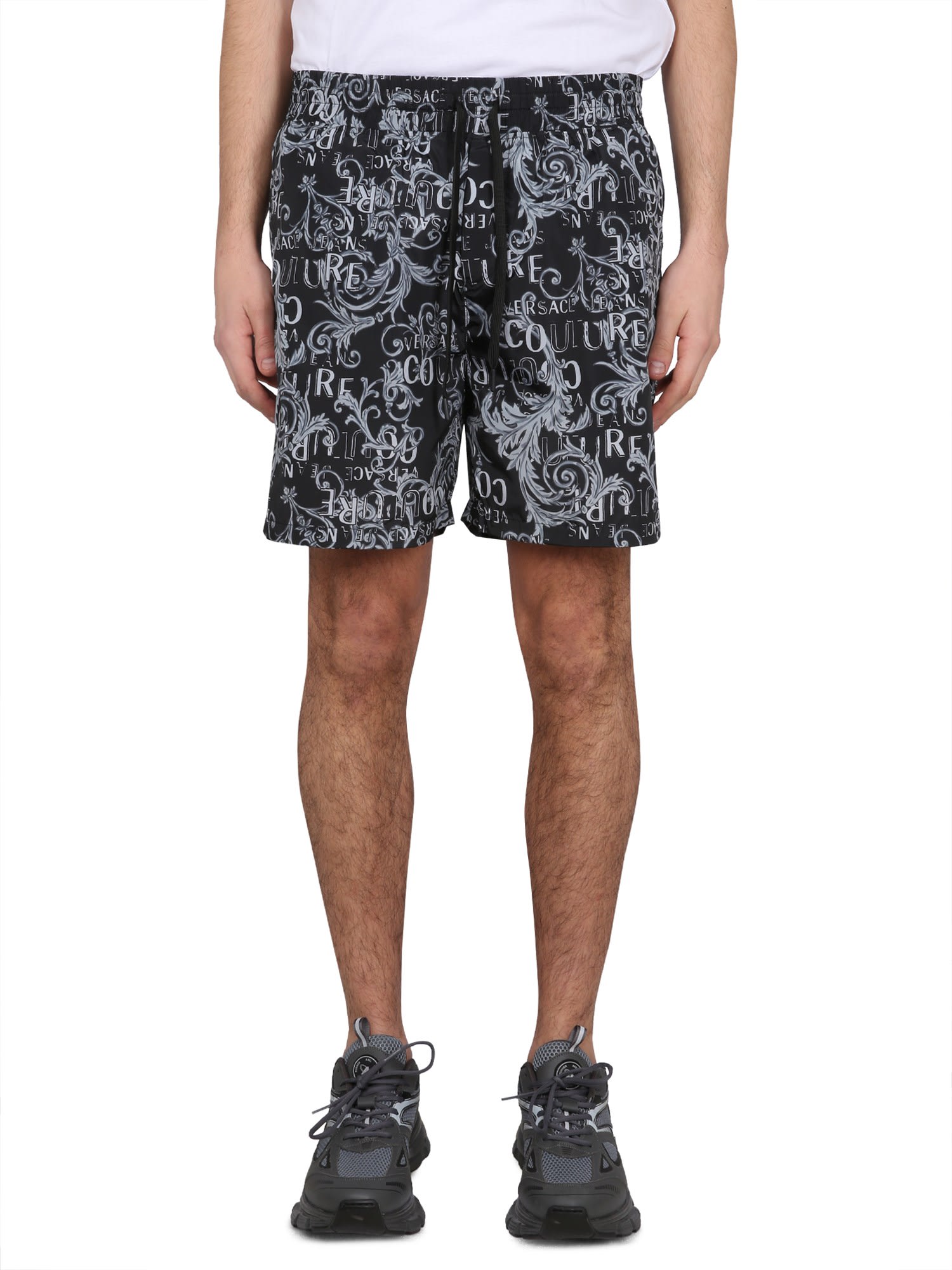 VERSACE JEANS COUTURE BERMUDA SHORTS WITH LOGO
