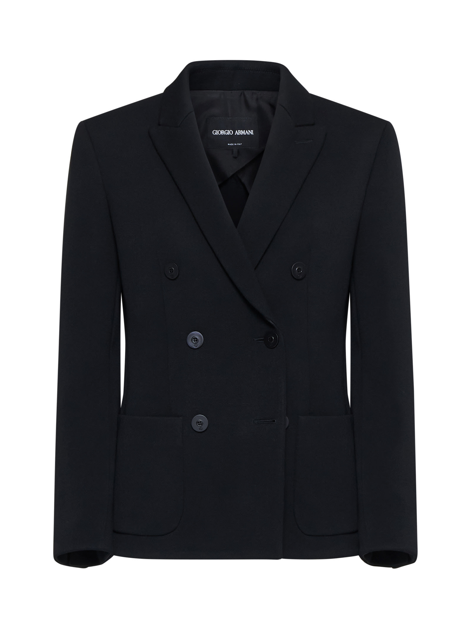 Shop Giorgio Armani Blazer In Night