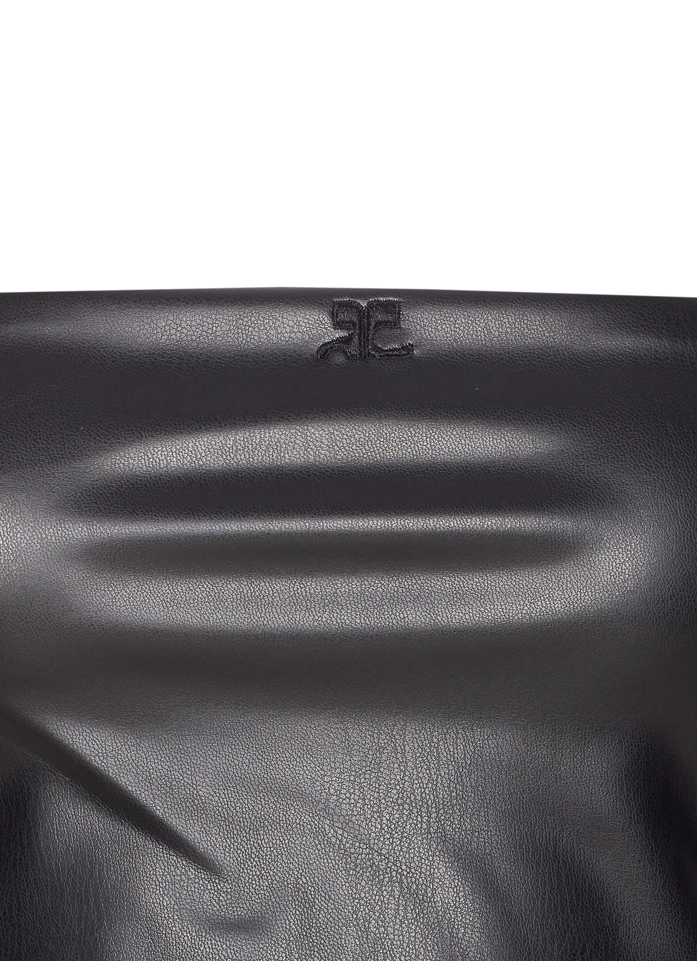 Courrèges Strapless Mini Dress With Back Strap Detail In Black