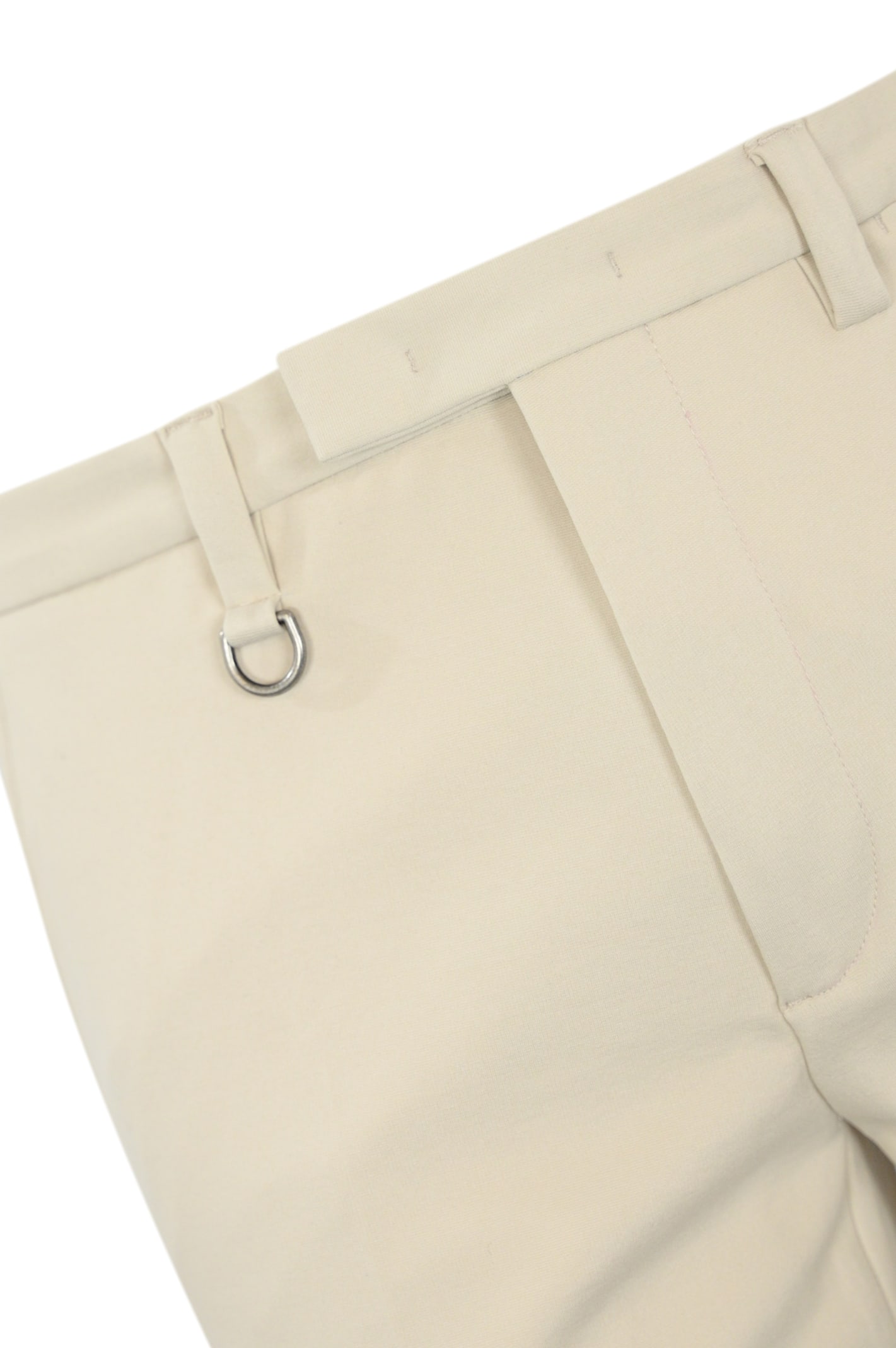 Paolo Pecora Slim Fit Chino Pants In Bianco Panna