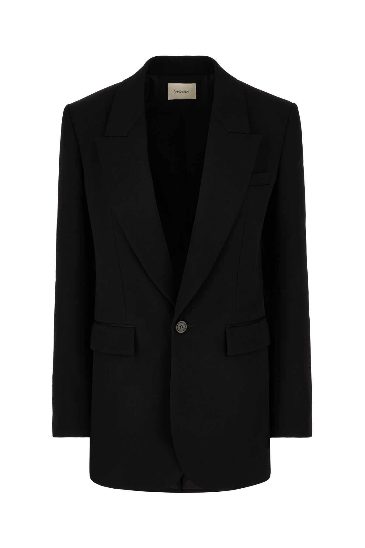 Saint Laurent Black Wool Blazer In Noir