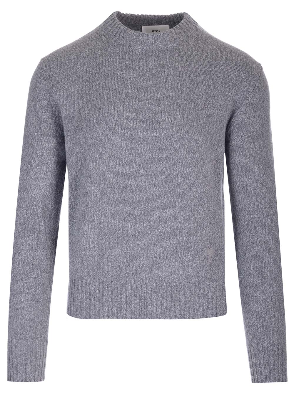 Ami Alexandre Mattiussi Cashmere And Wool Sweater In Gray