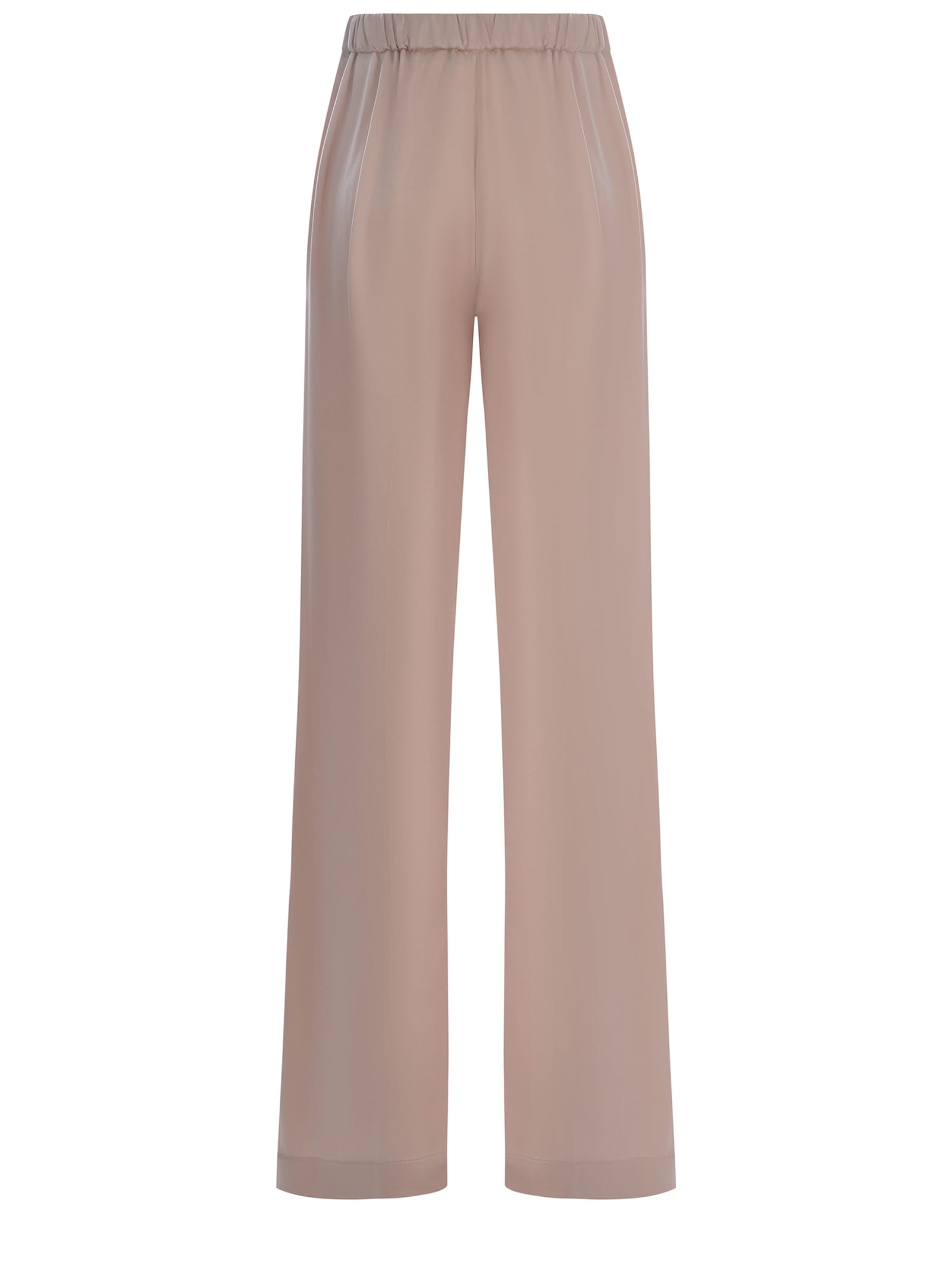 Shop Forte Forte Trousers  Made Of Silk Satin In Rosa