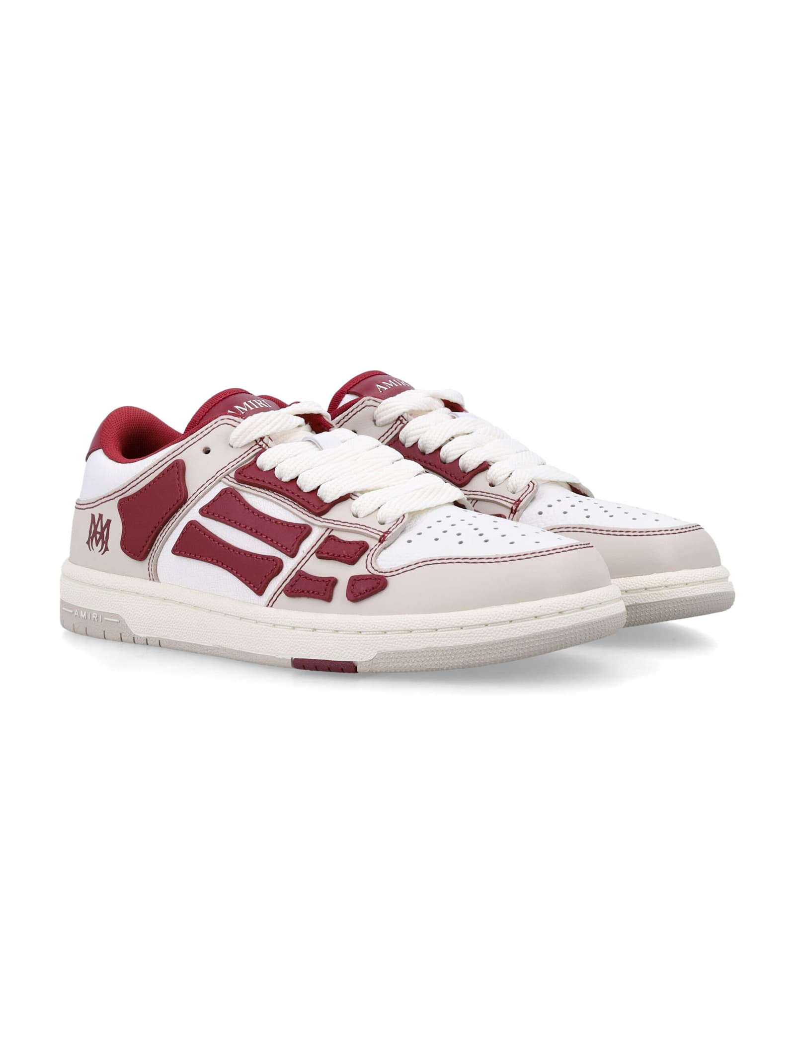 Amiri Varsity Skel Top Low Sneakers Deep Red In Red