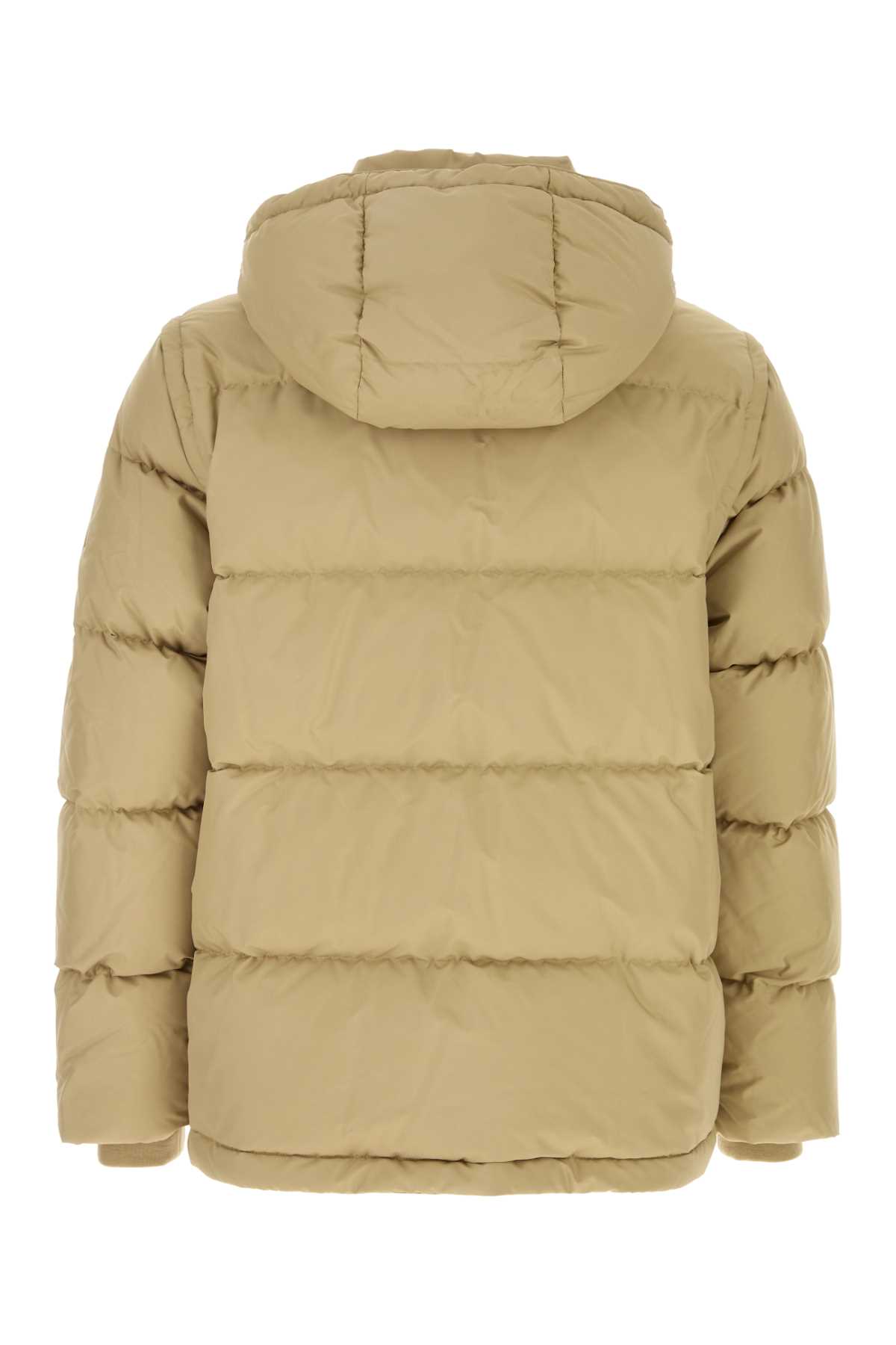 Burberry Beige Polyester Down Jacket In Brown