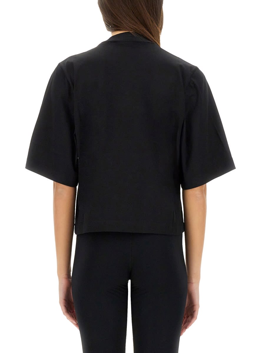 Palm Angels Logo Loose T-shirt Black In Black