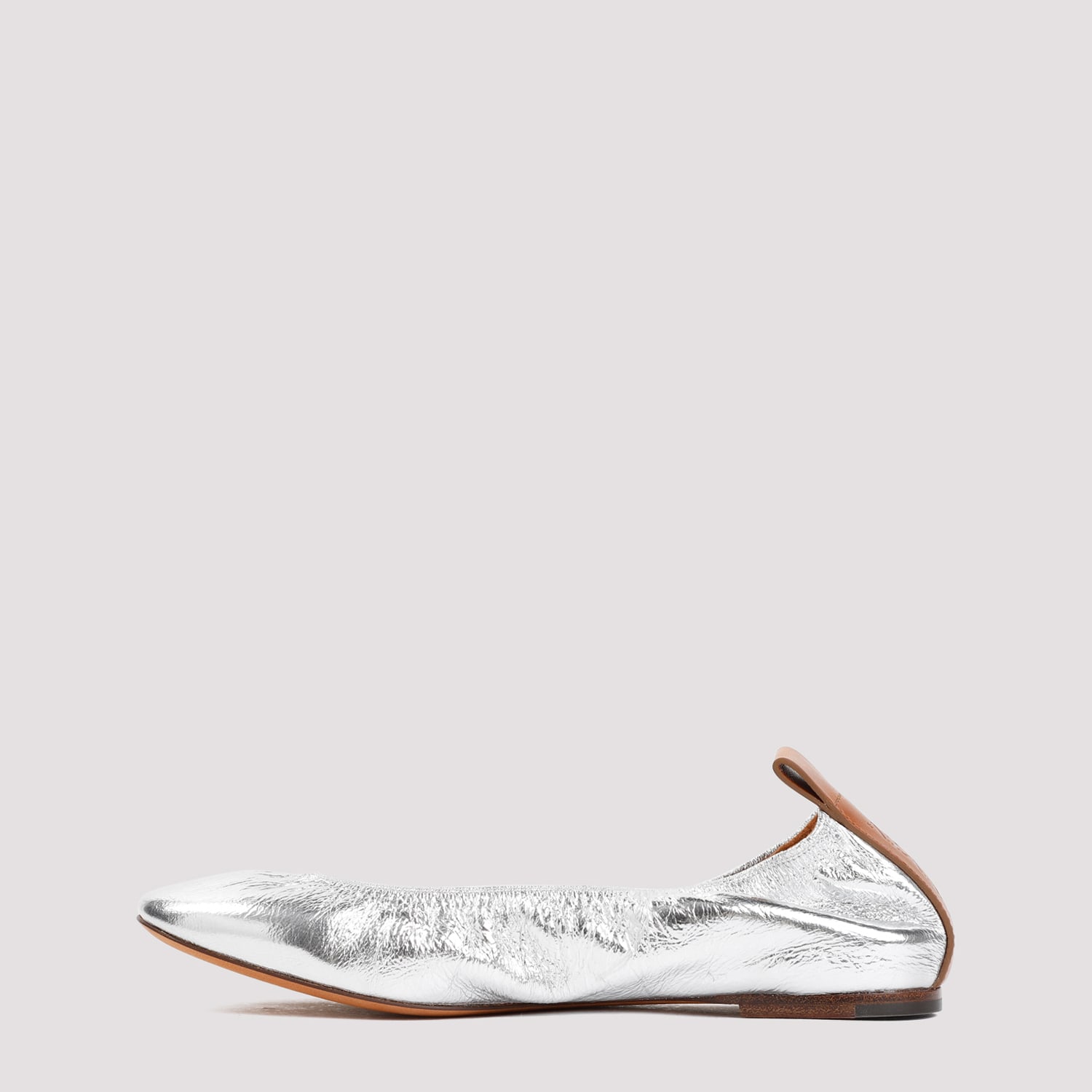 Shop Lanvin Ballerina In Silver