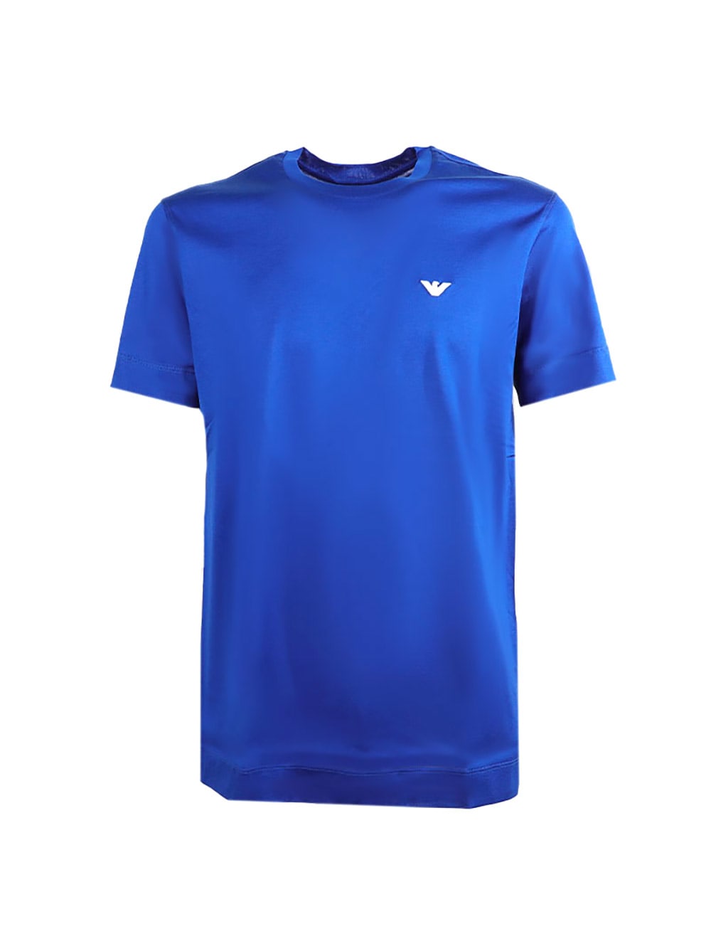 Emporio Armani Jersey T-shirt With Embossed Eagle Embroidery