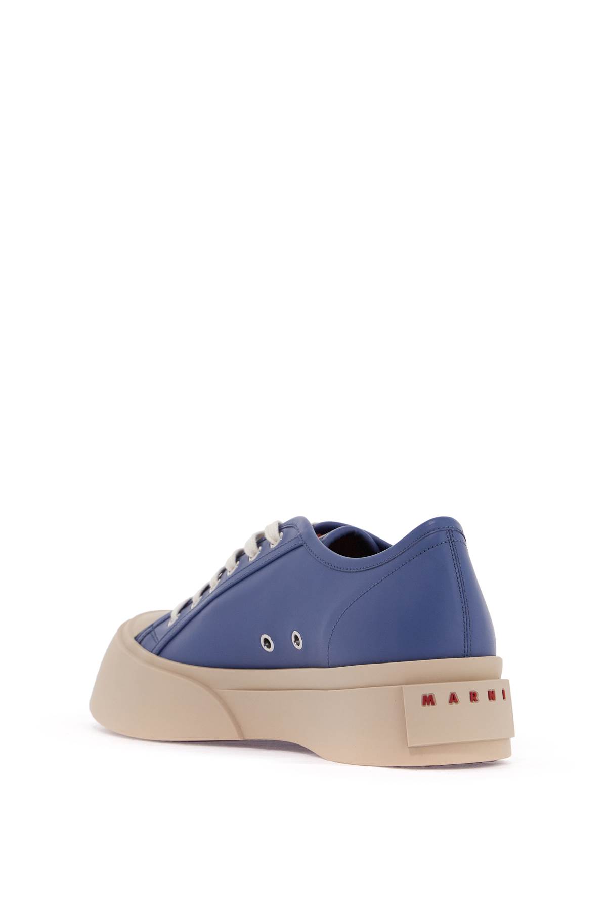 Shop Marni Leather Pablo Sneakers In Opal (blue)