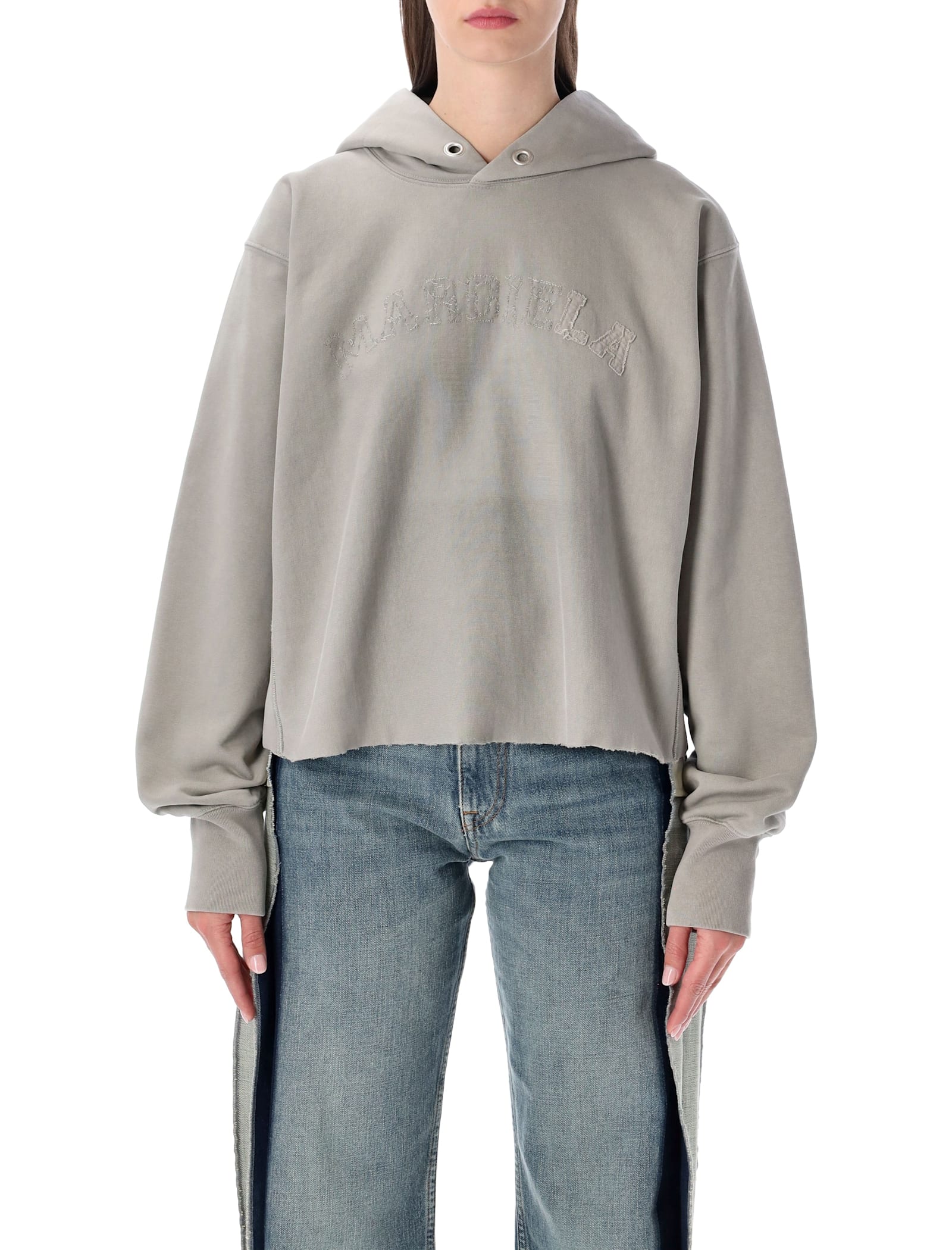 Maison Margiela Décortiqué Grey Hoodie In Gray