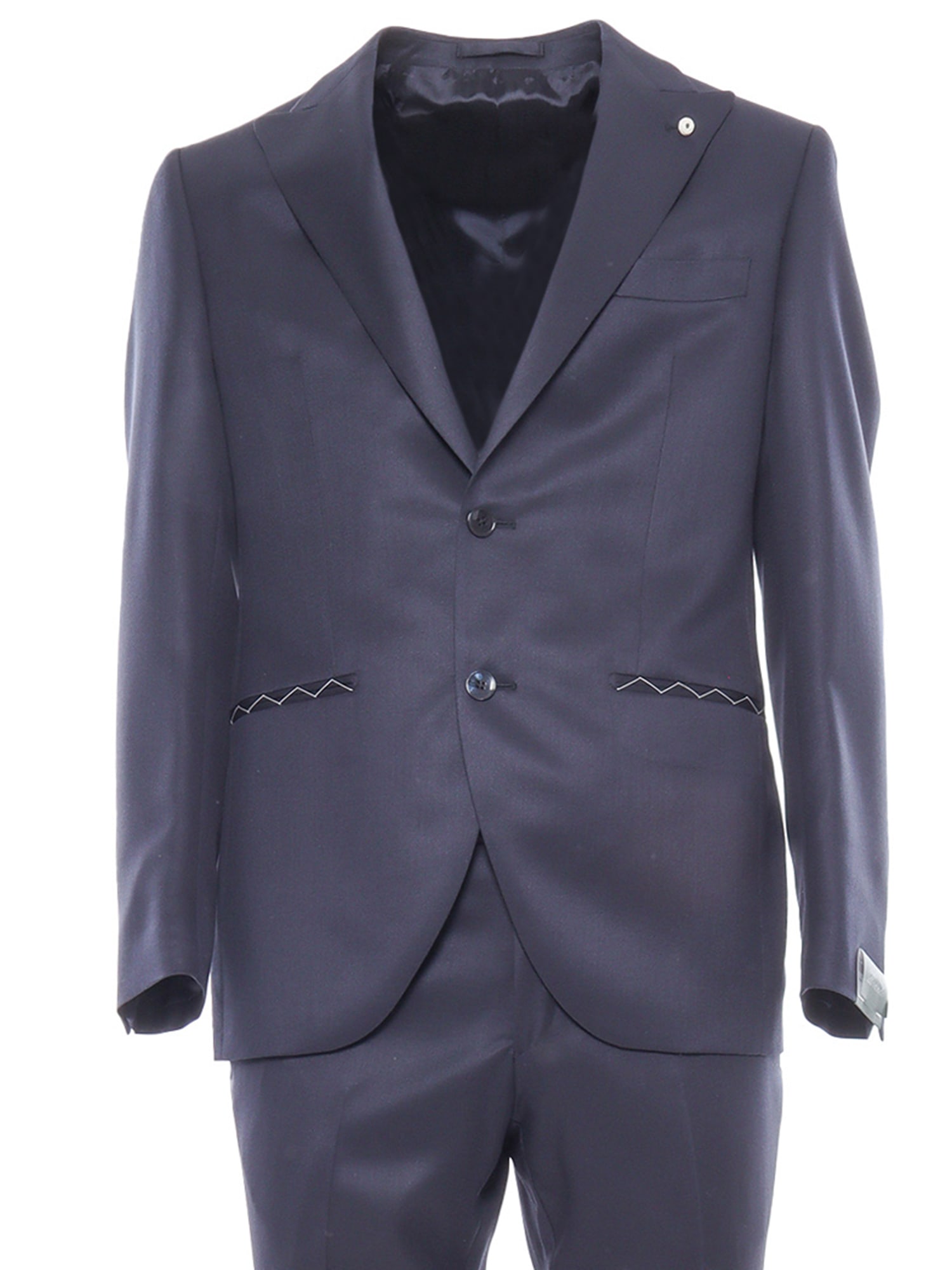 Shop L.b.m 1911 Single-breasted Suit In Blue