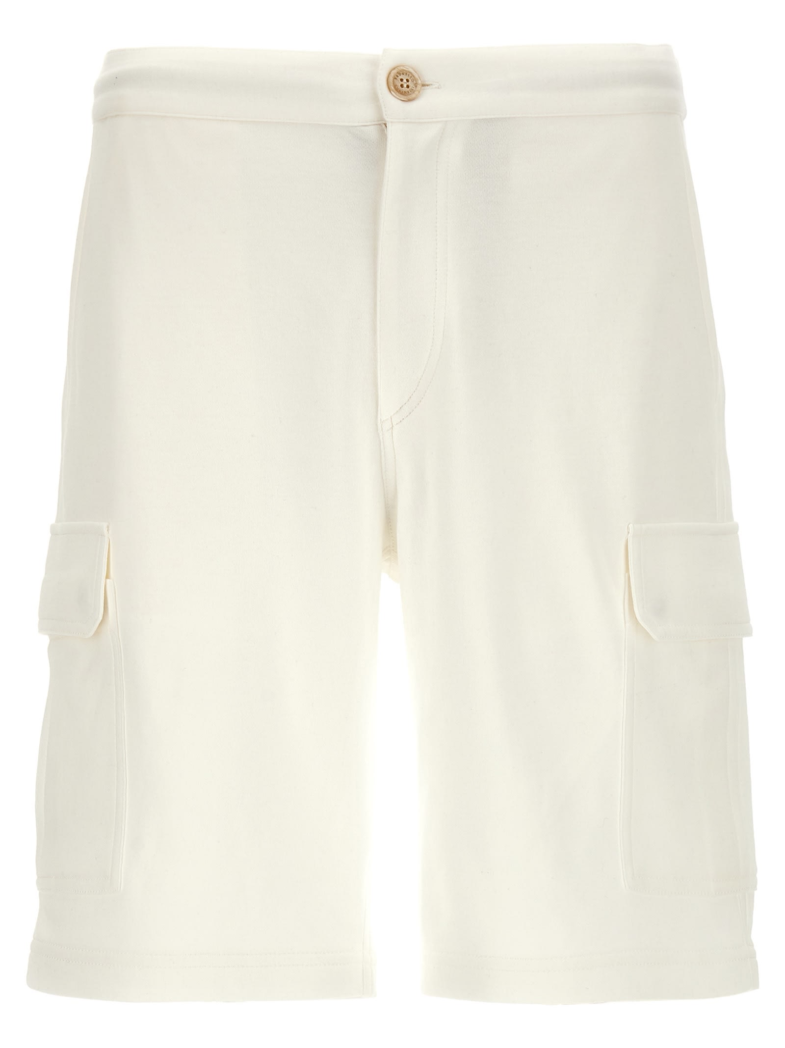 Shop Brunello Cucinelli Cargo Bermuda Shorts In White