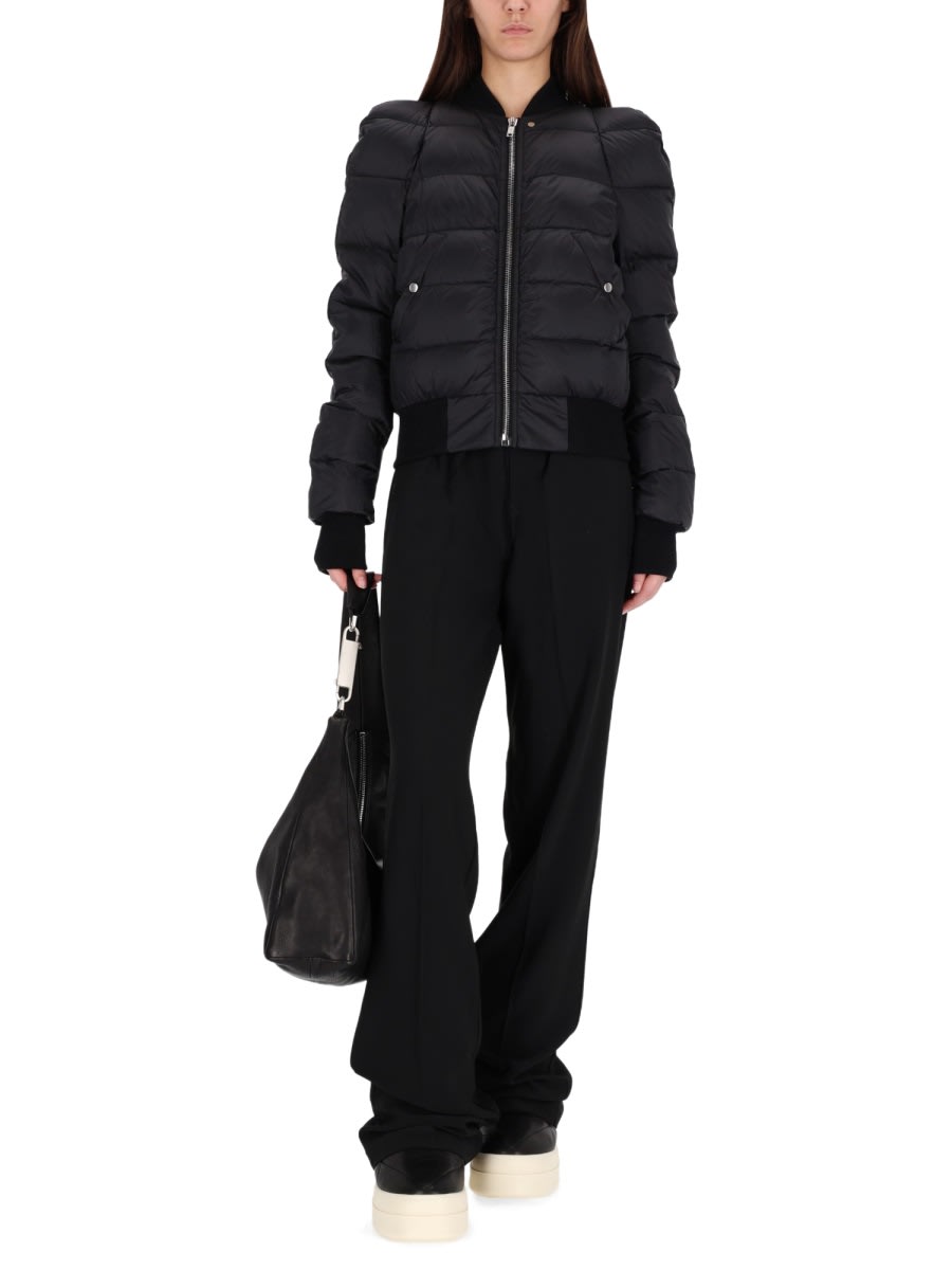 Rick Owens Comforter Down Bomber Jacket In Black