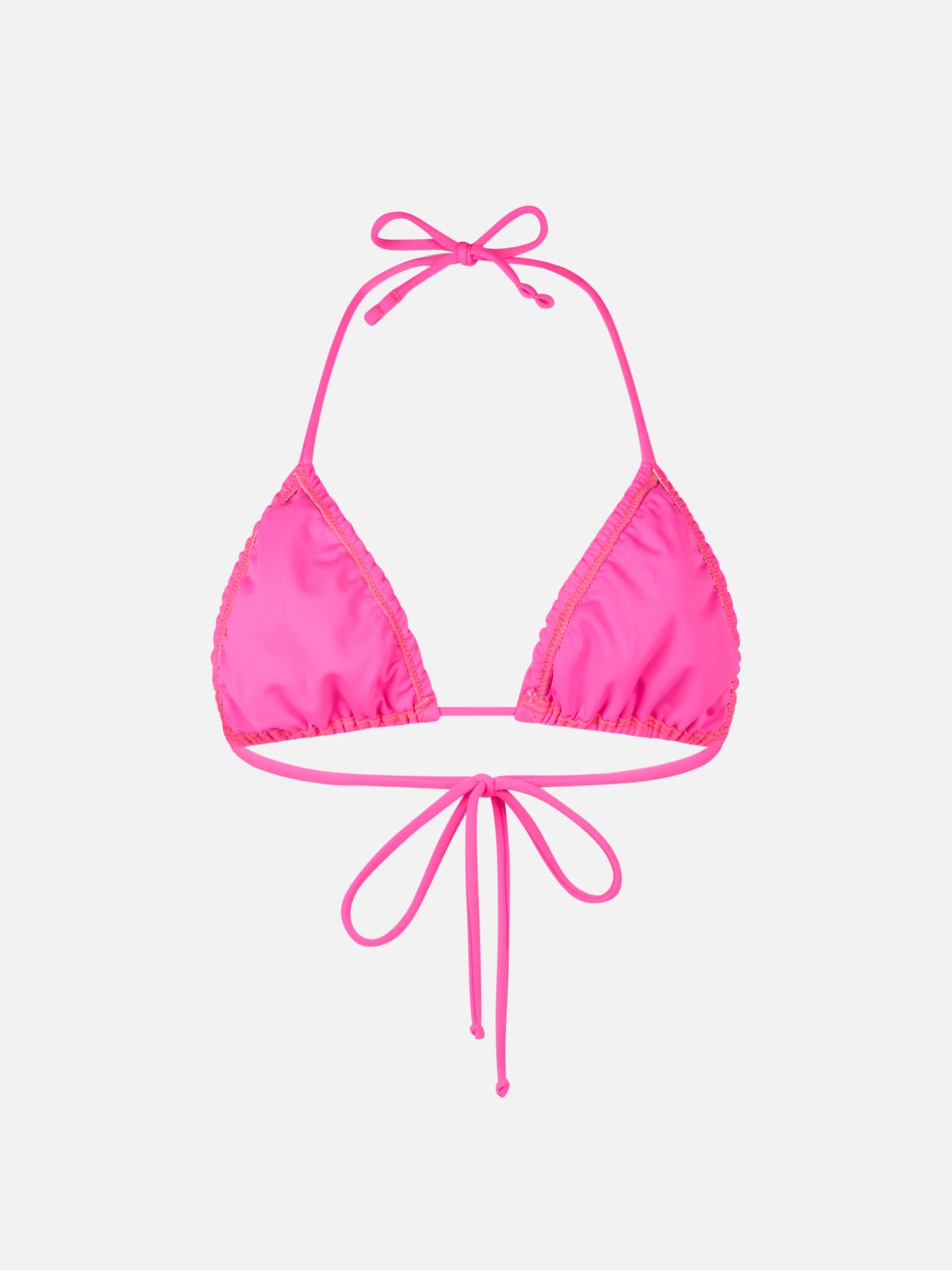 MC2 SAINT BARTH WOMAN FLUO PINK CLASSIC TRIANGLE TOP SWIMSUIT NILLY