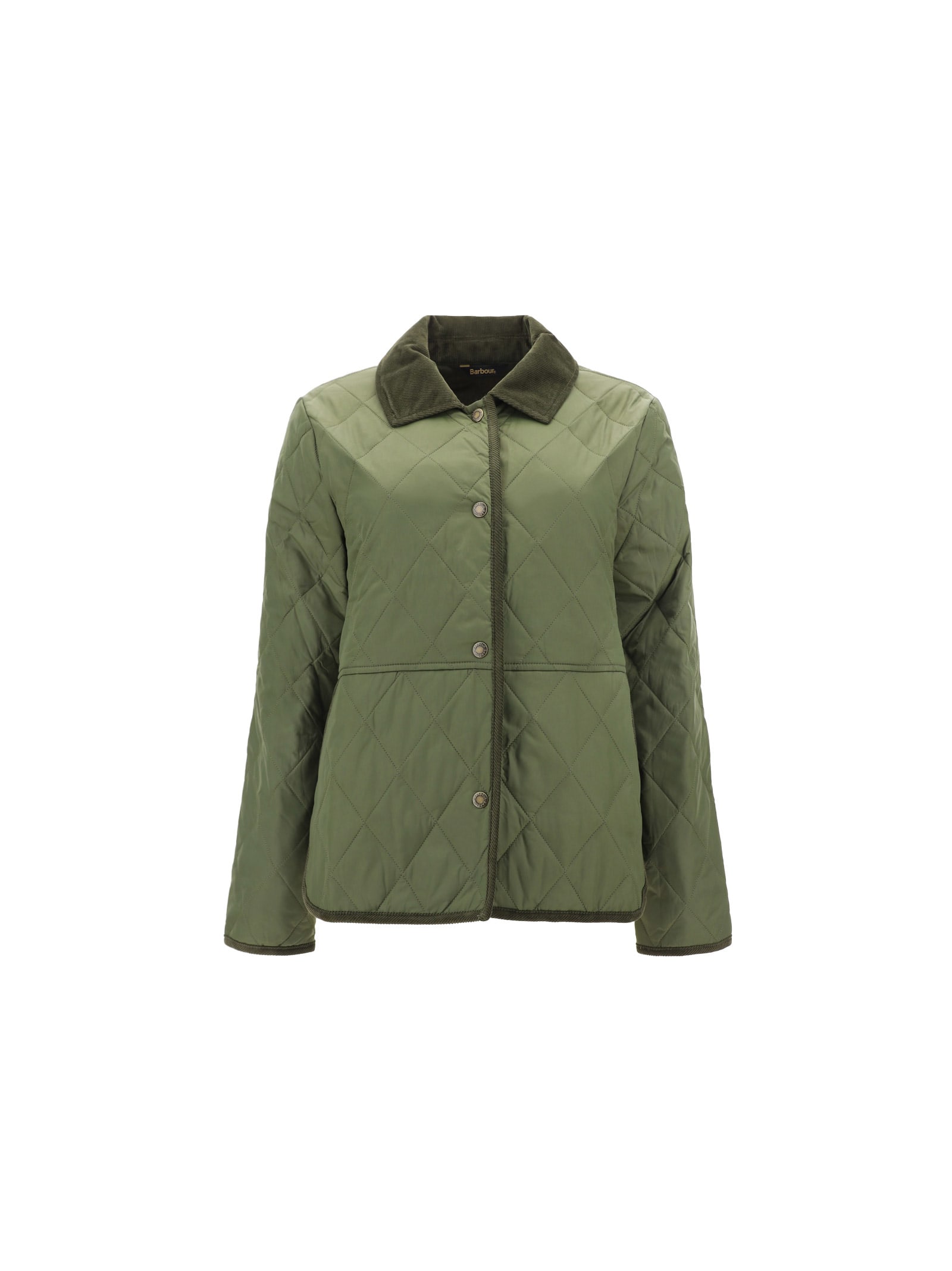 Barbour Deveron Quilted Jacket In Olive Green