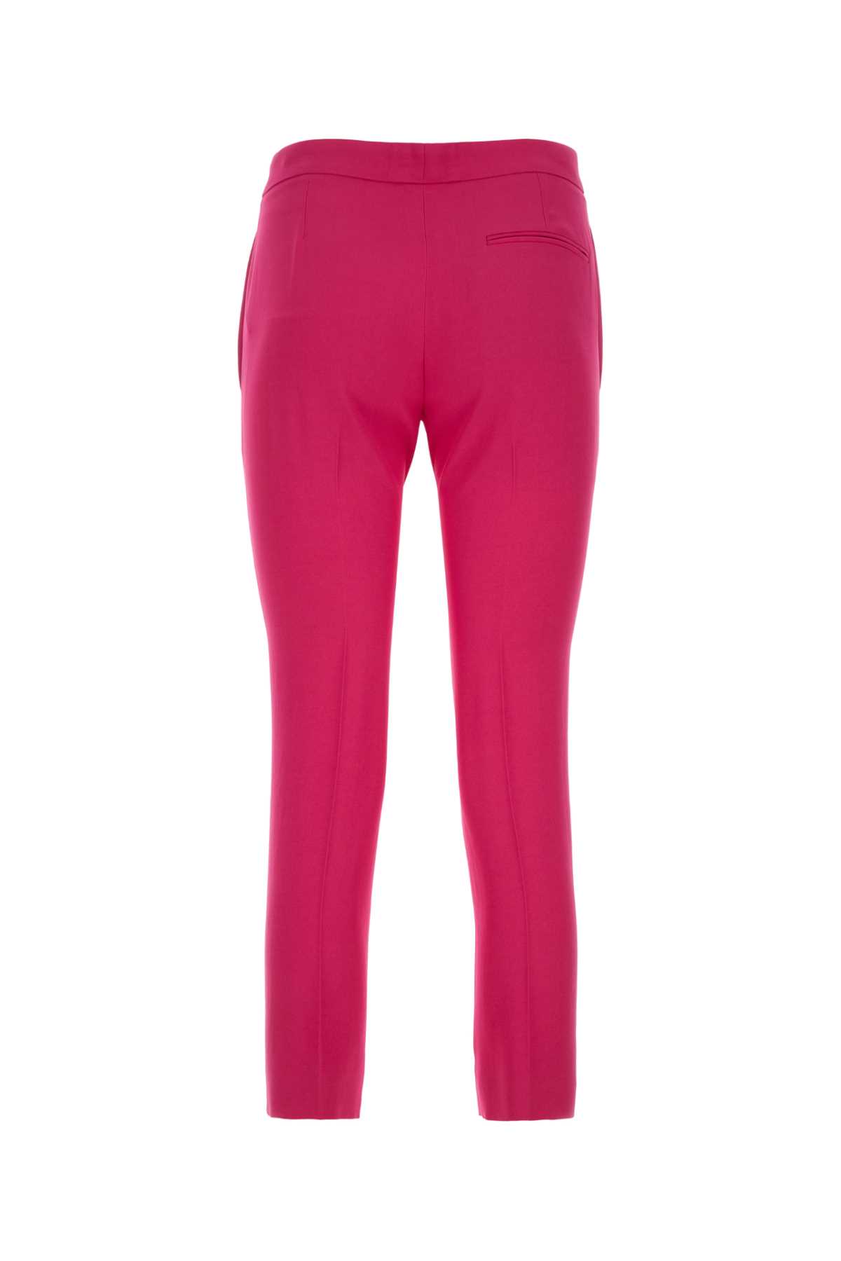 Shop Alexander Mcqueen Fuchsia Crepe Pant In Orchidpink