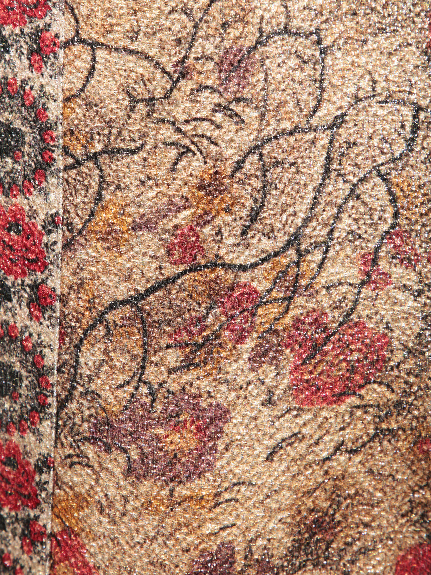 Shop Pierre-louis Mascia Beige-red Damask Kimono