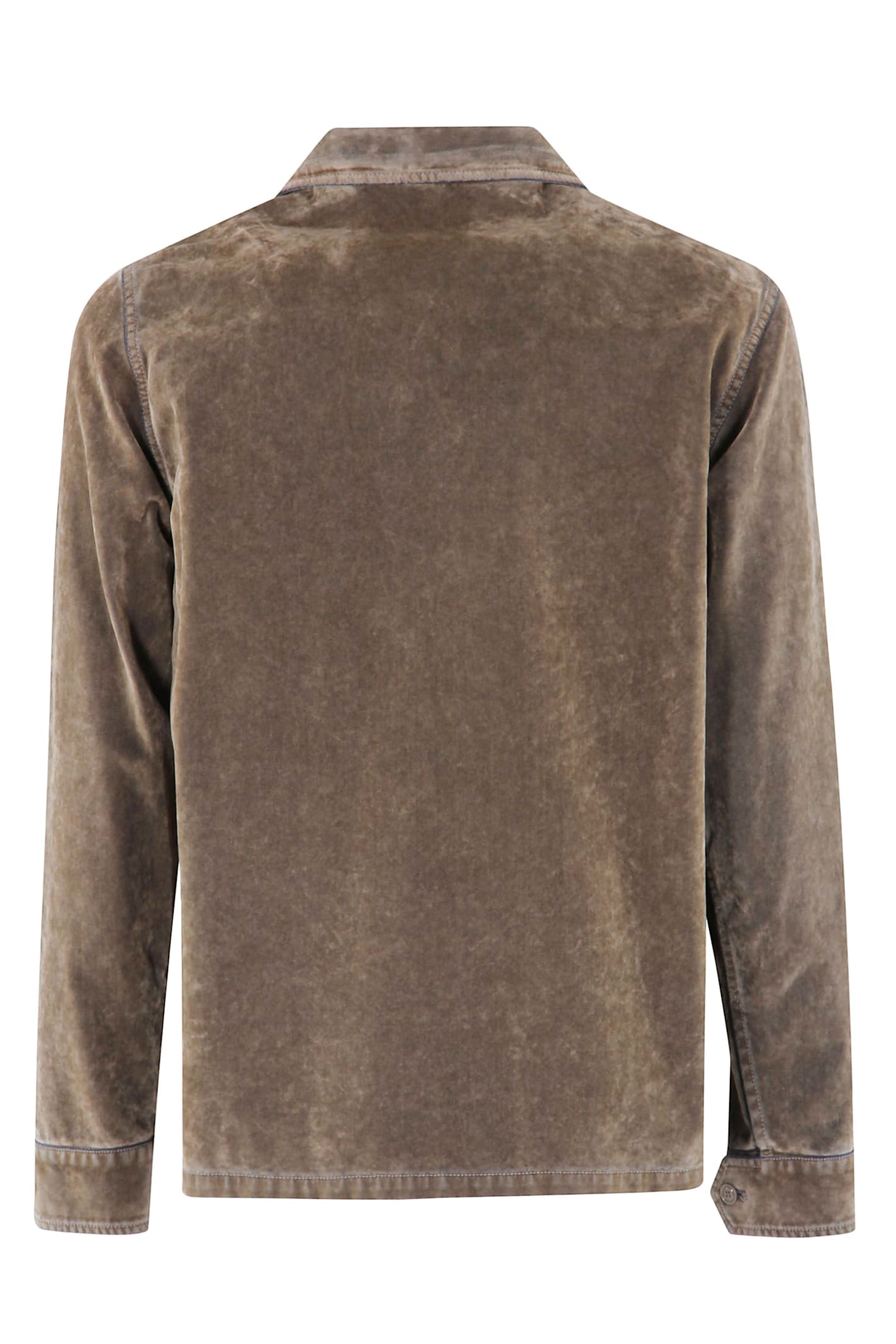 Aspesi Shirt With Front Flap Pockets In Brown