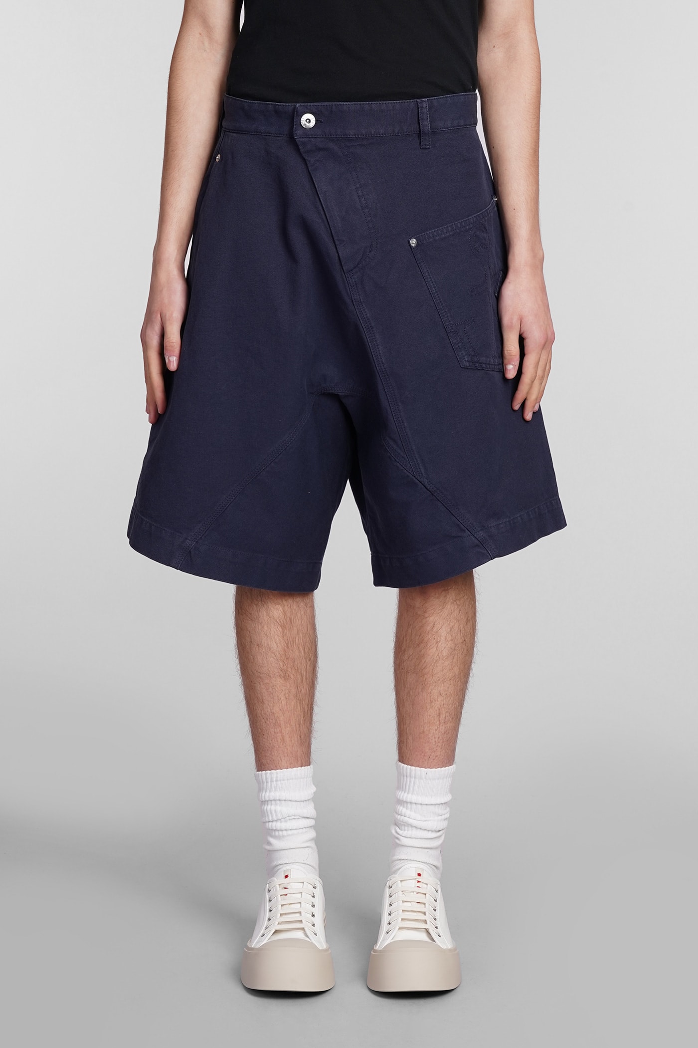 Jw Anderson Shorts In Blue Cotton