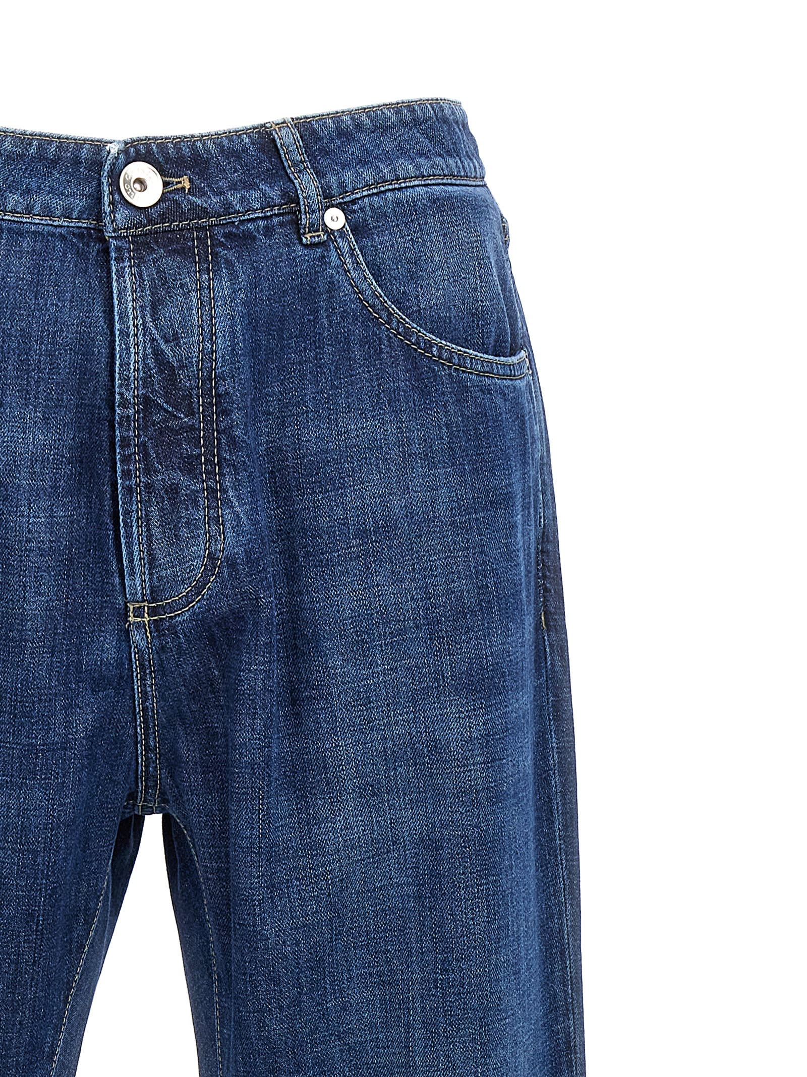 Shop Brunello Cucinelli Denim Jeans In Blue