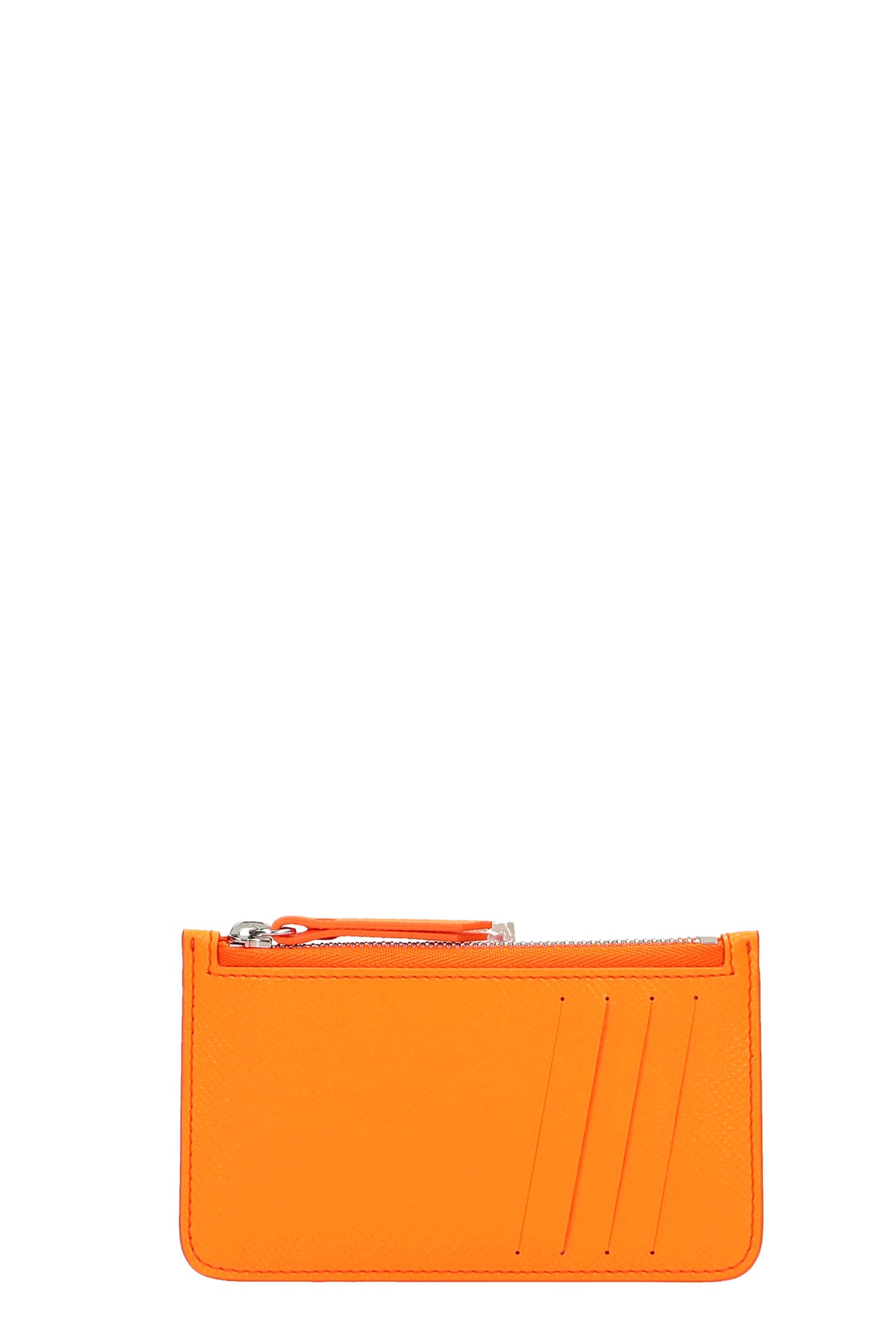Maison Margiela Wallet In Orange Leather