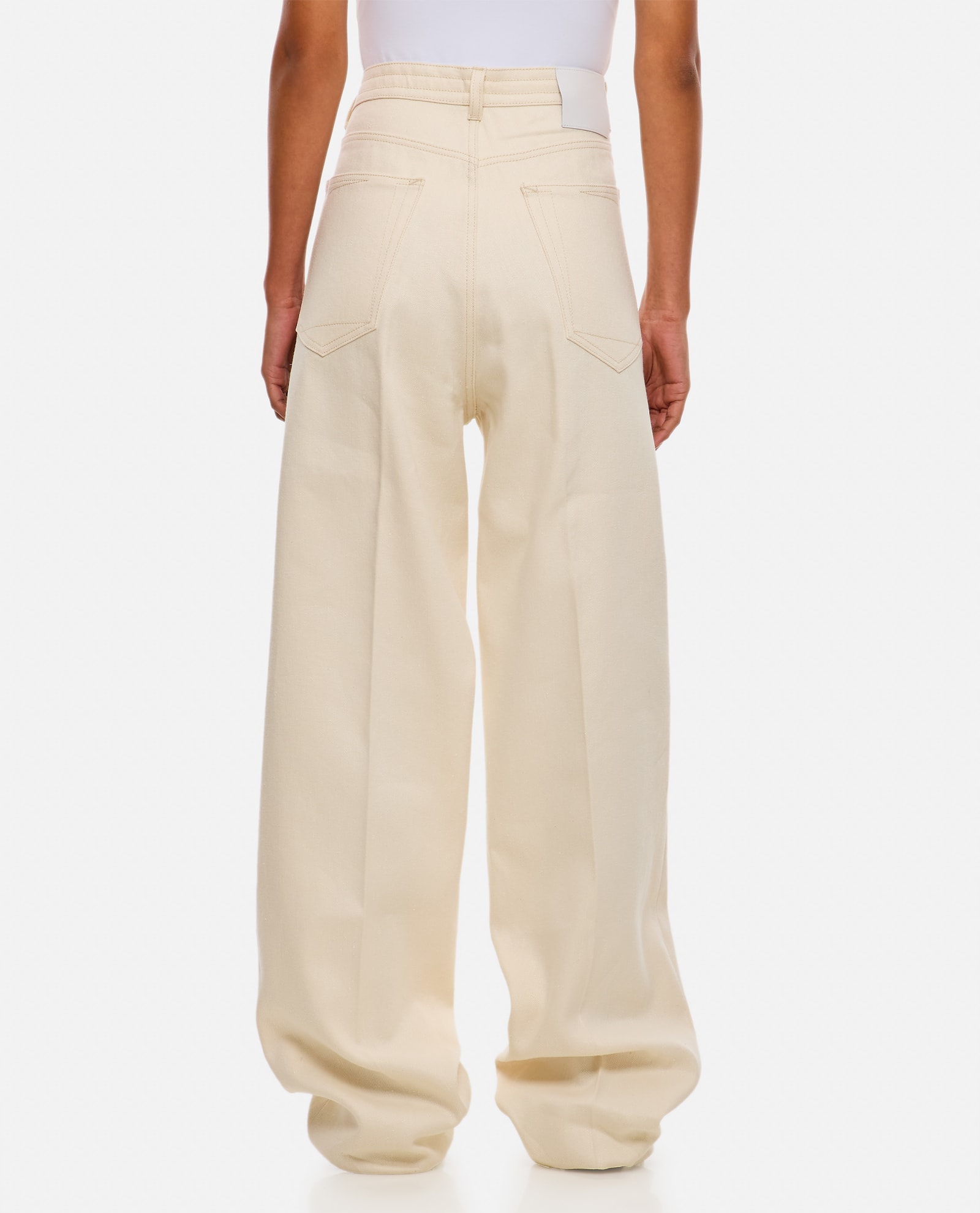 Shop Setchu Straight Jeans In White