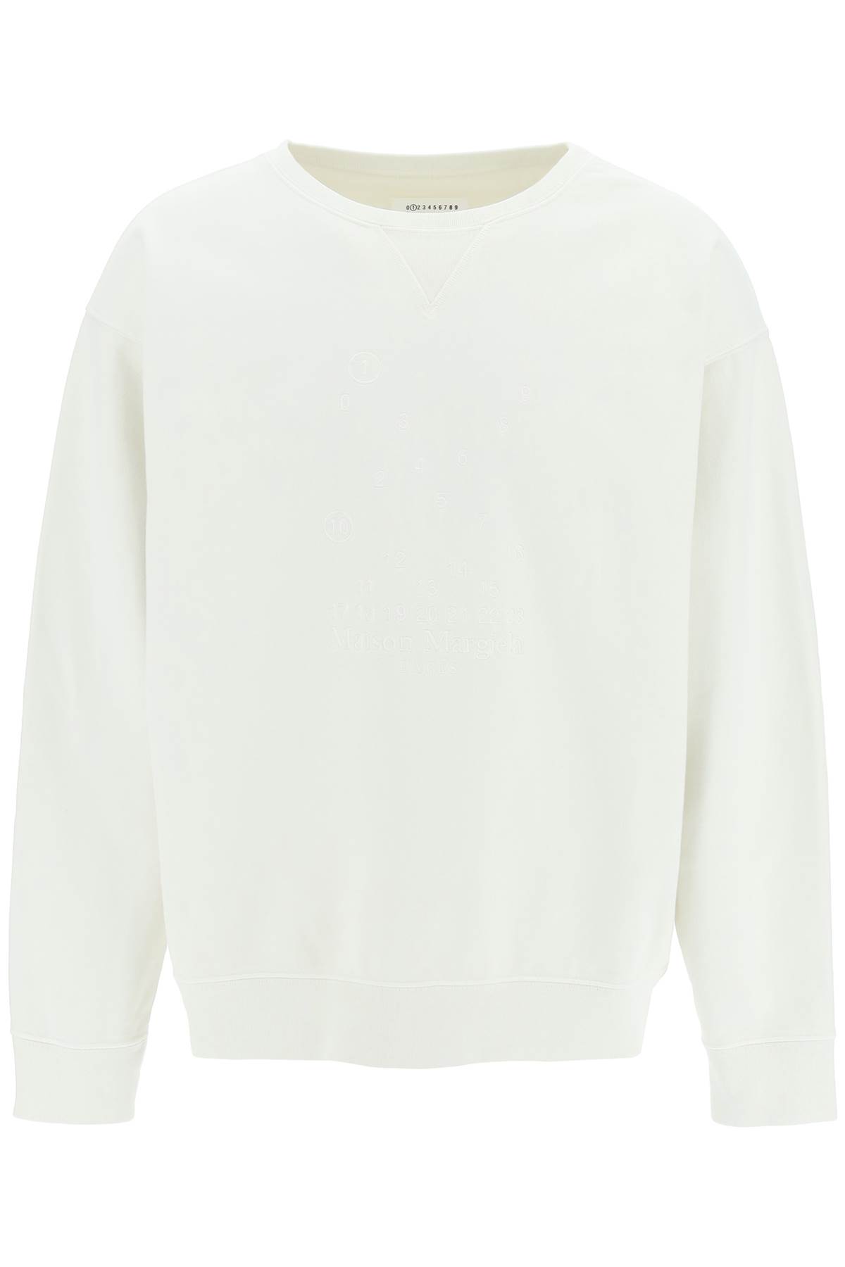 MAISON MARGIELA NUMBERS LOGO EMBROIDERY SWEATSHIRT