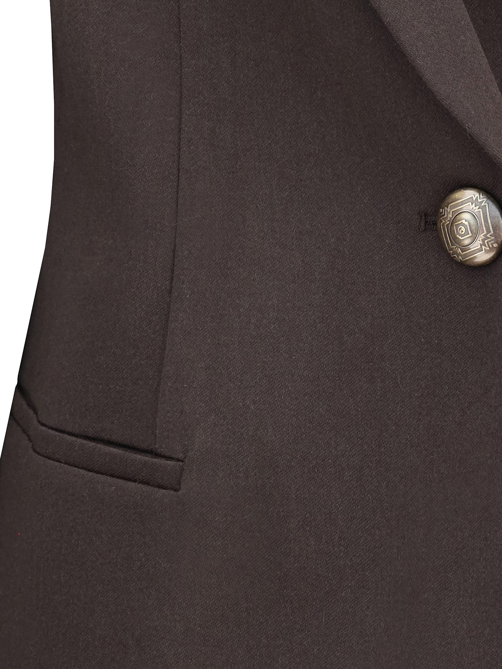 Giorgio Armani Single-breasted Wool Blazer In Brown